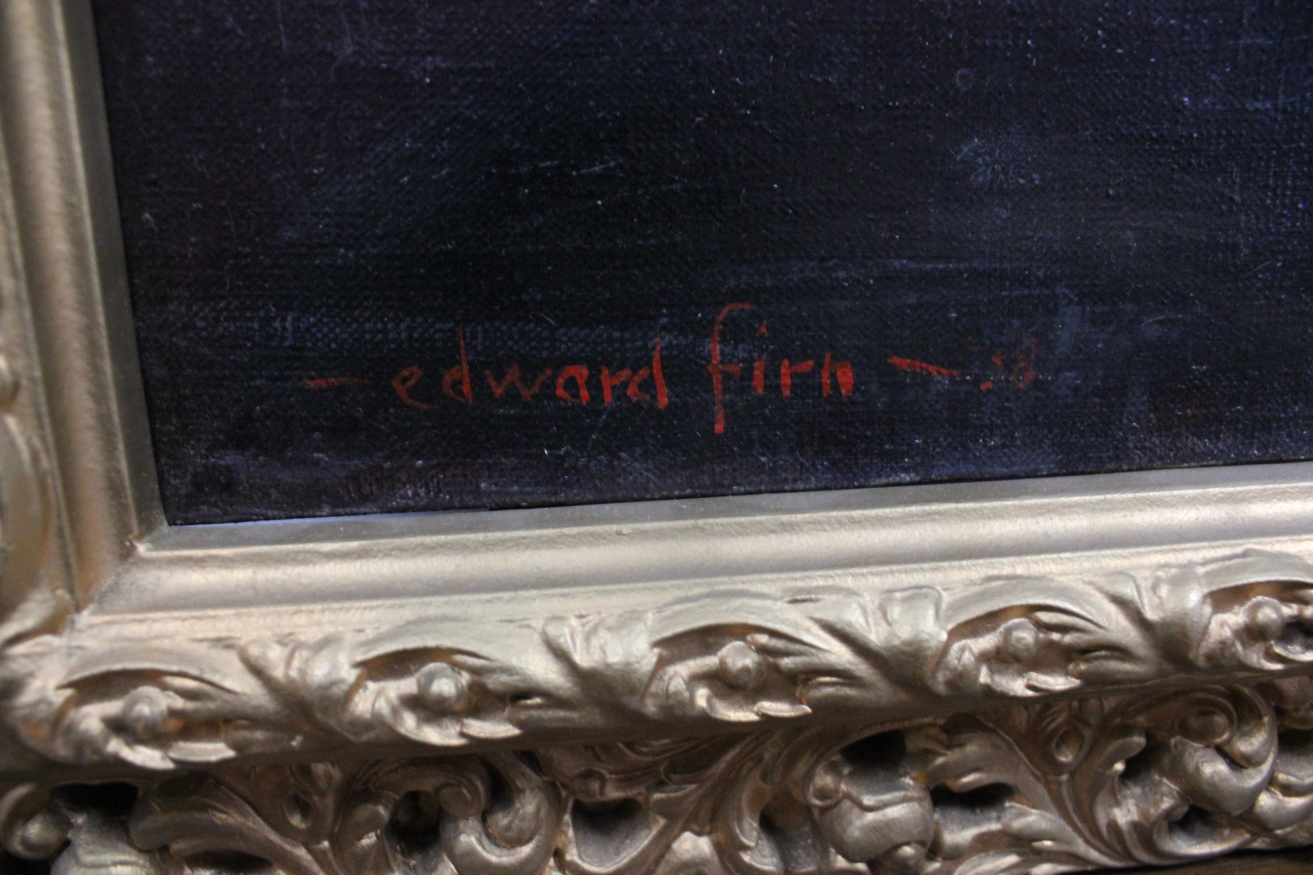 Original Oil Portrait Painting of Mary Emery by Edward Firn