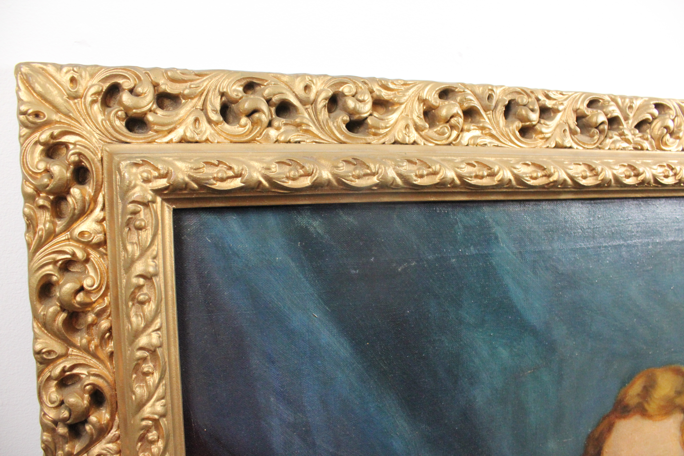 Original Oil Portrait Painting of Mary Emery by Edward Firn