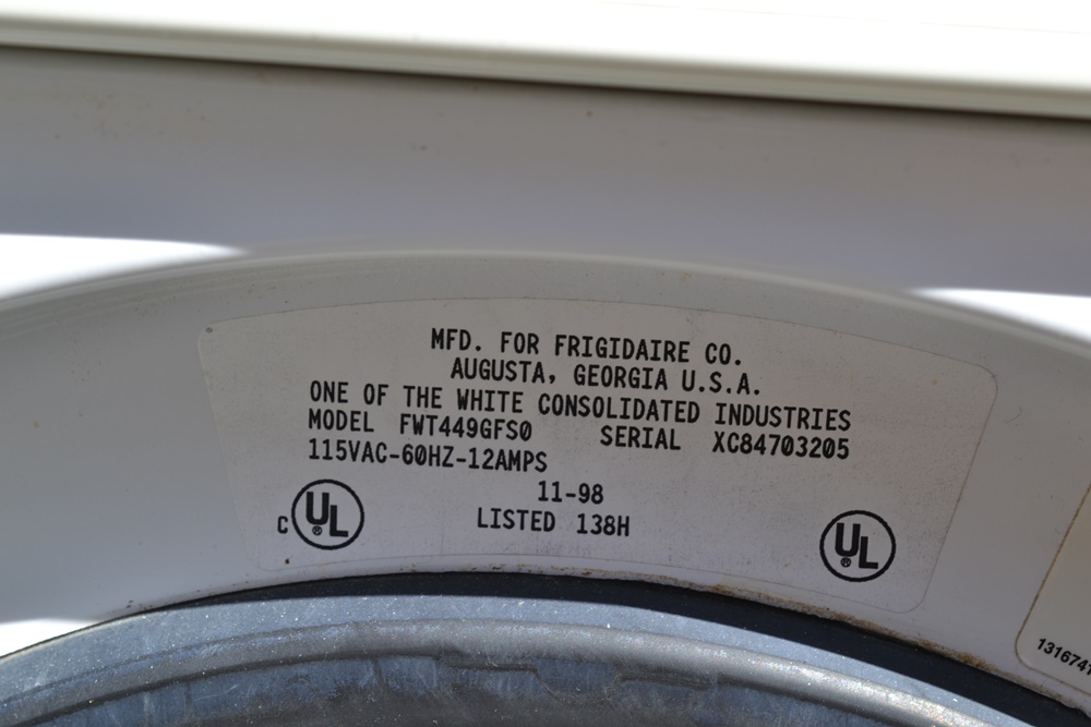 Frigidaire Gallery Front Load Washing Machine