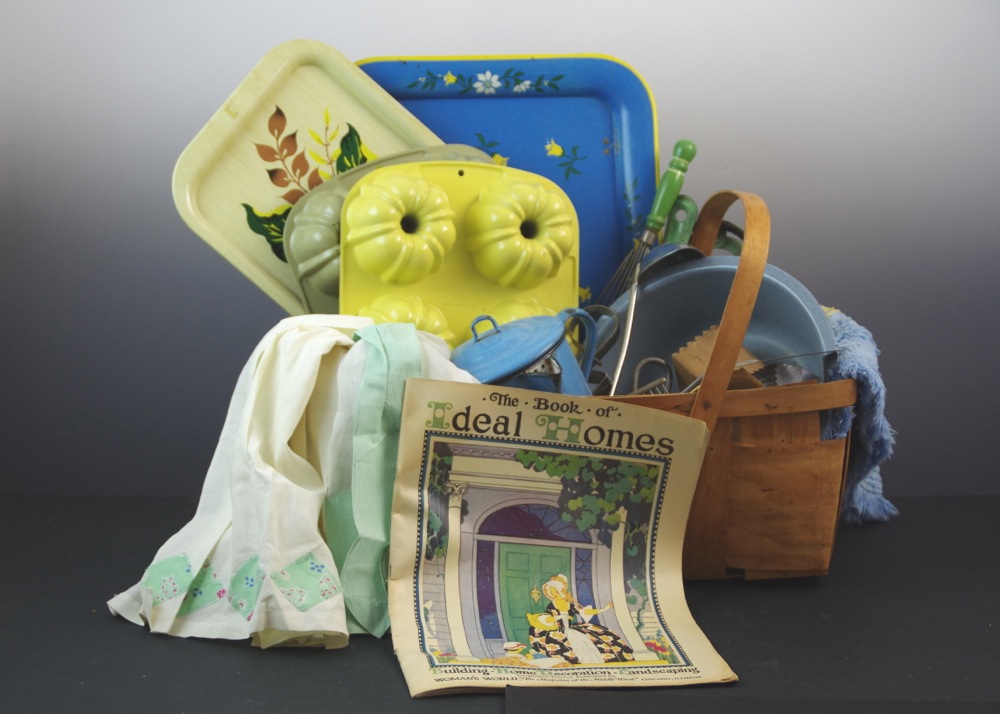 Basket Full of Vintage Kitchenalia 