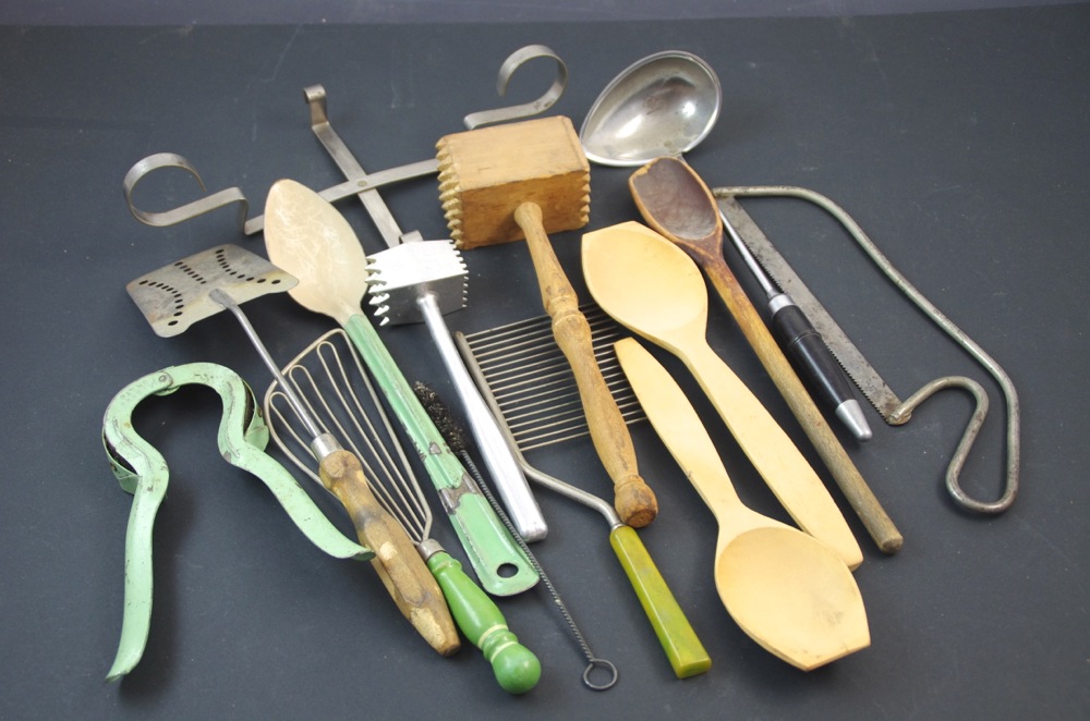 Basket Full of Vintage Kitchenalia 