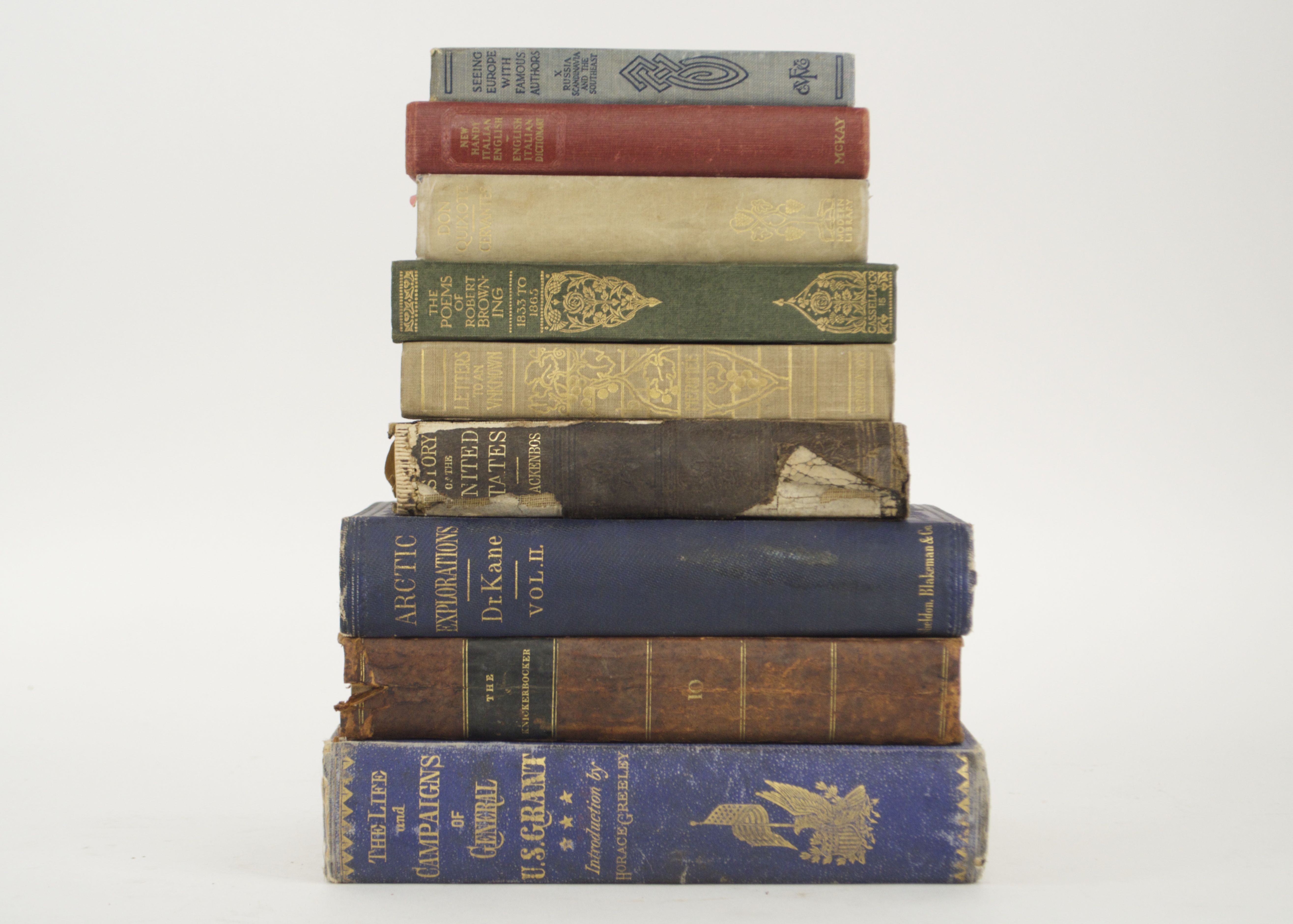 Lot of Nine Antique Books