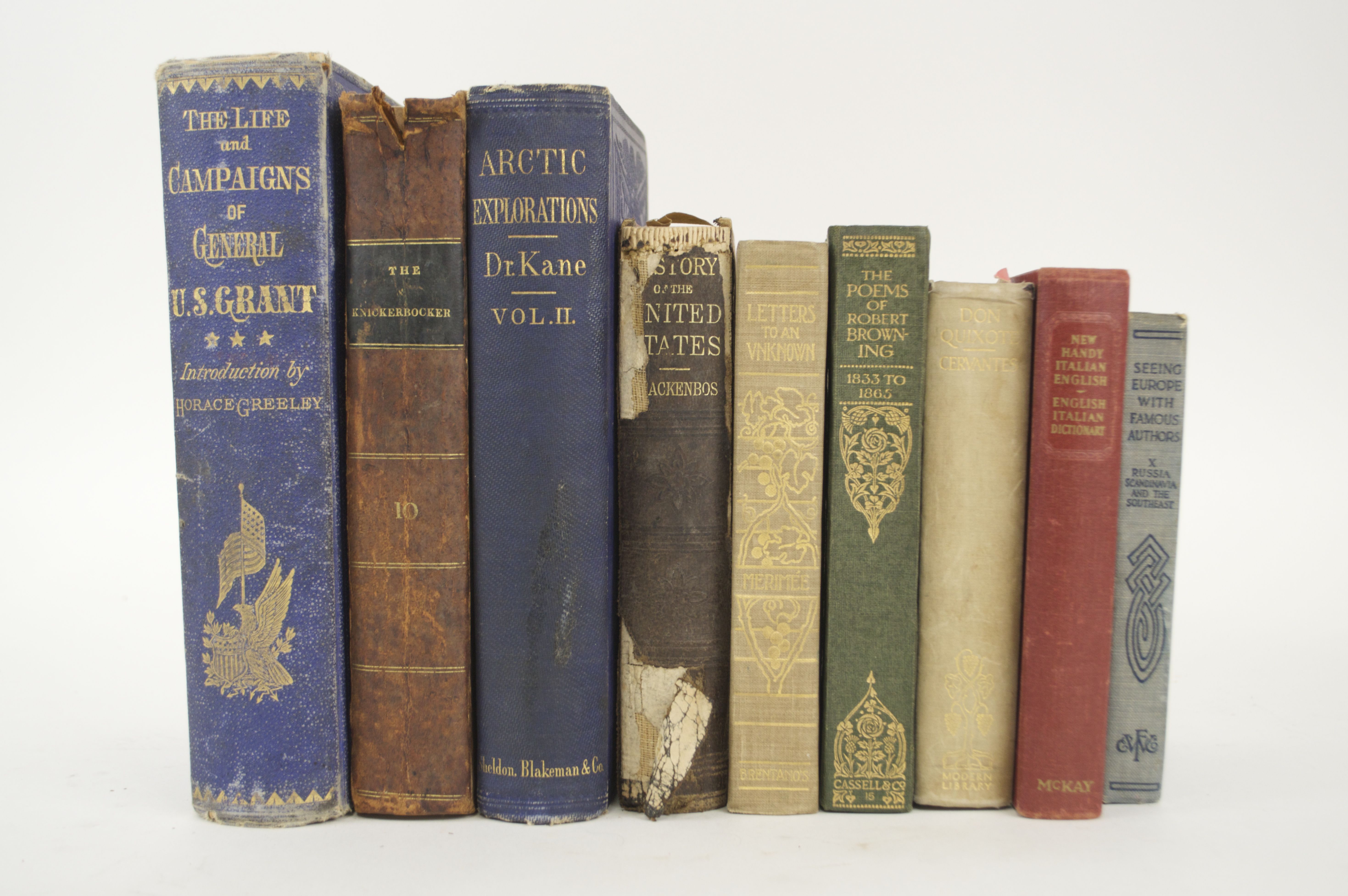 Lot of Nine Antique Books