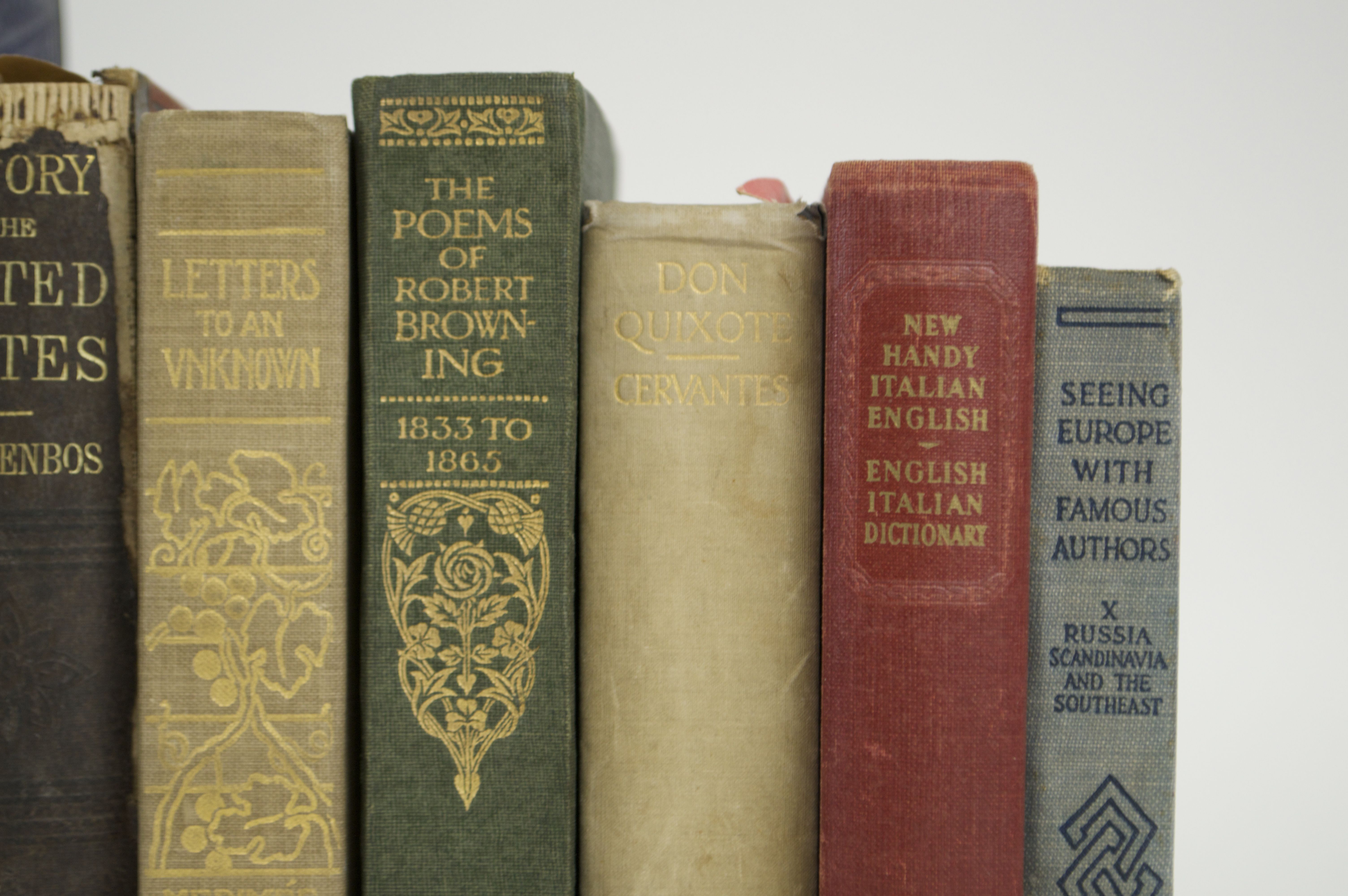 Lot of Nine Antique Books