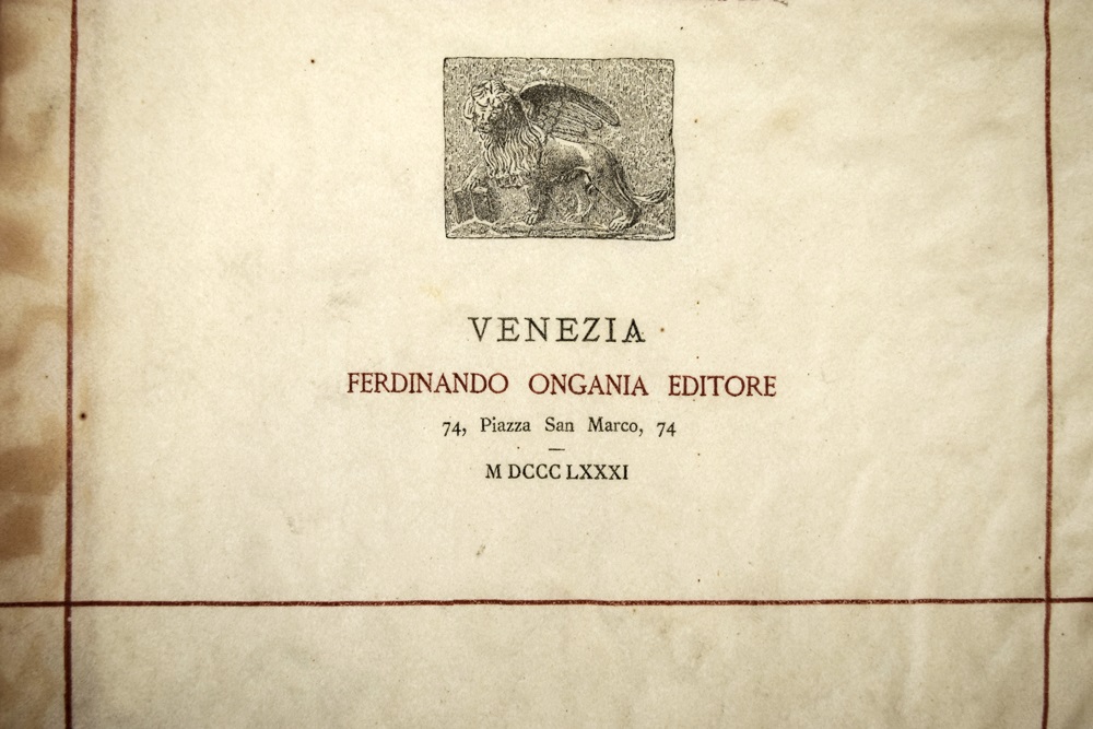 A Rare 1878 Folio "La Basilica di San Marco in Venezia", F. Ongania