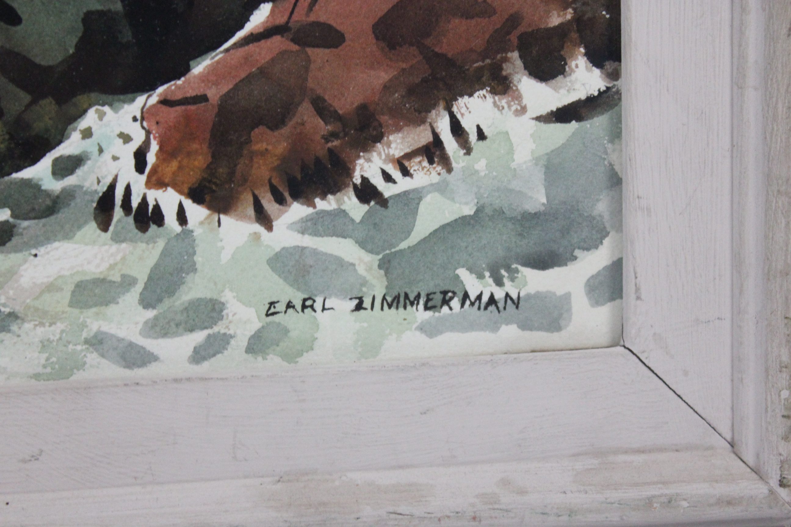 Original Watercolor by Artist Carl Zimmerman