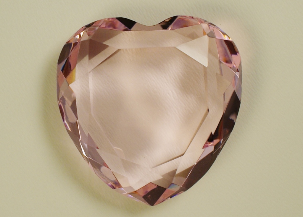 Rosenthal Multifaceted Pink Crystal Heart