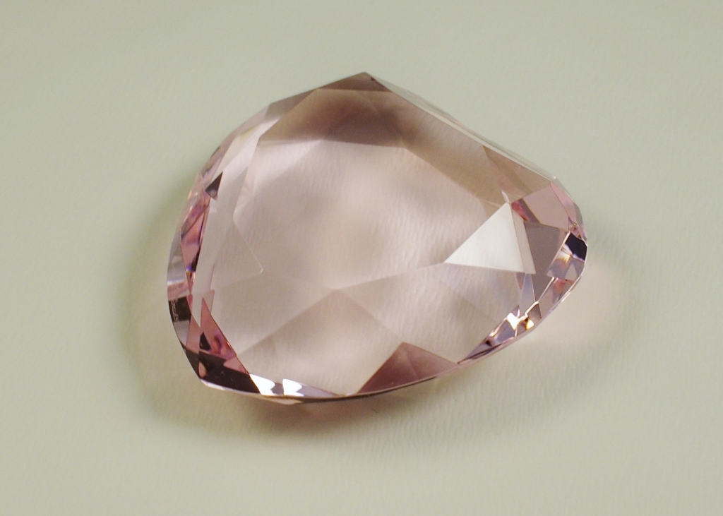 Rosenthal Multifaceted Pink Crystal Heart