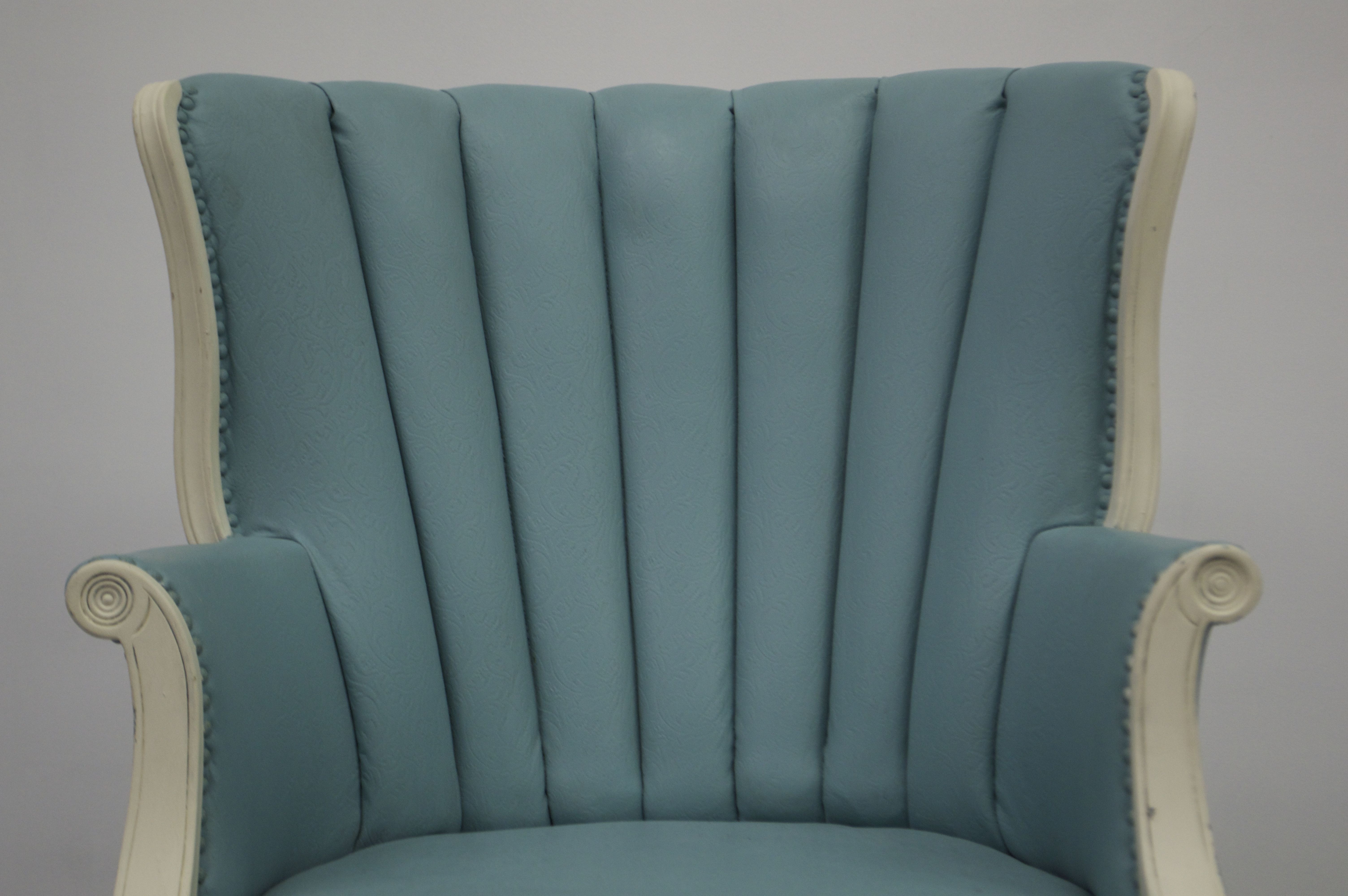 Teal Wingback Chair