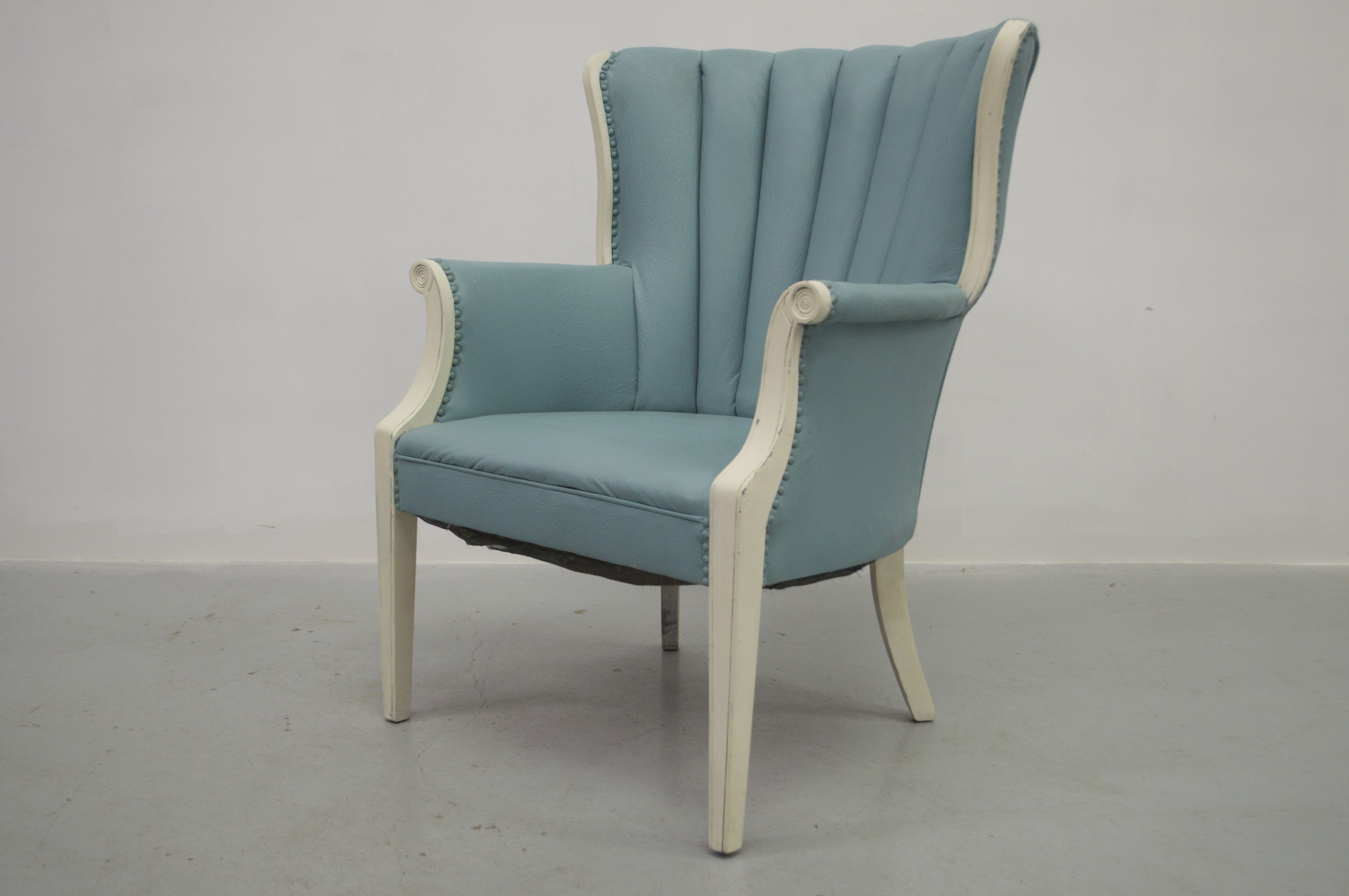 Teal Wingback Chair