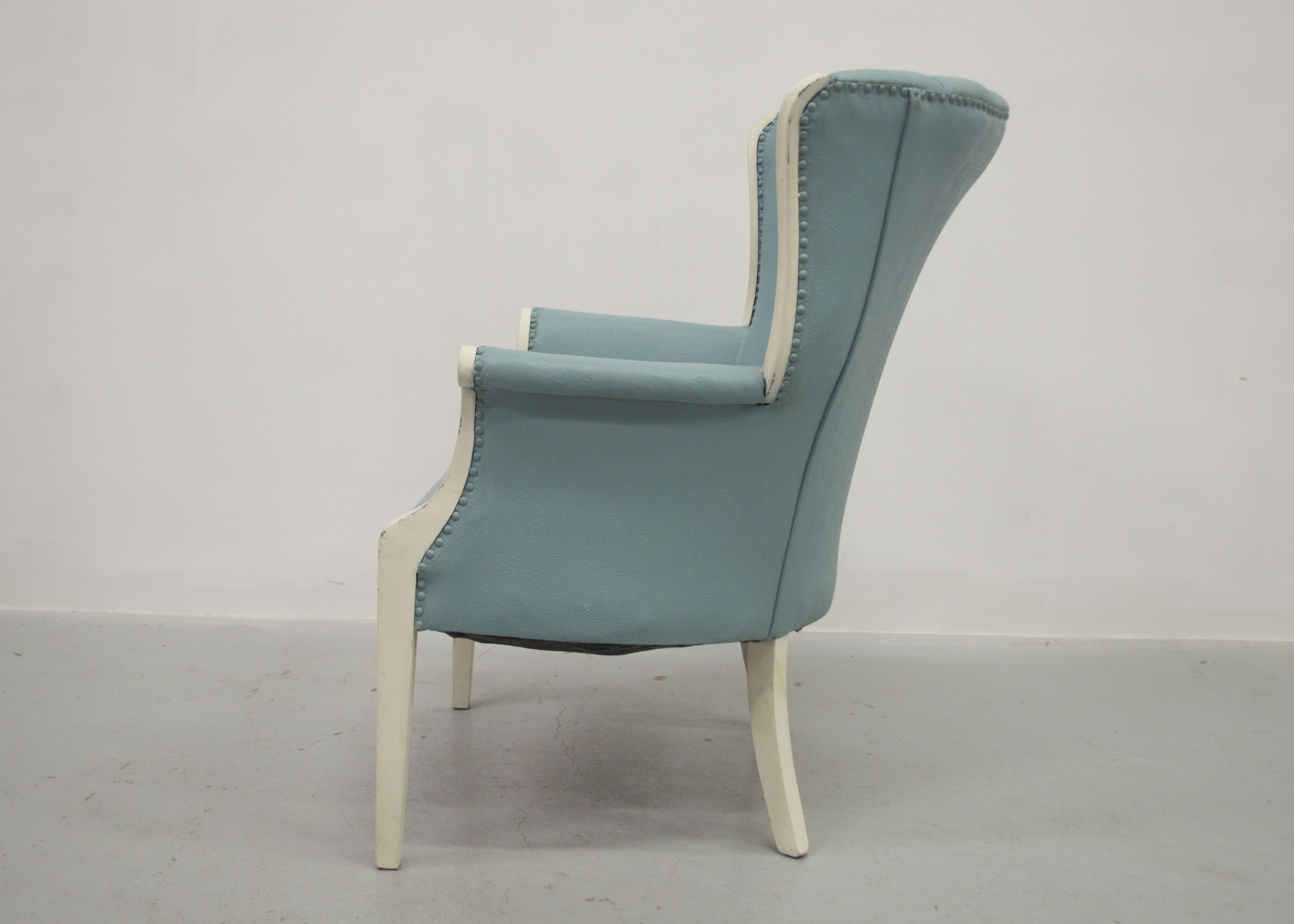 Teal Wingback Chair