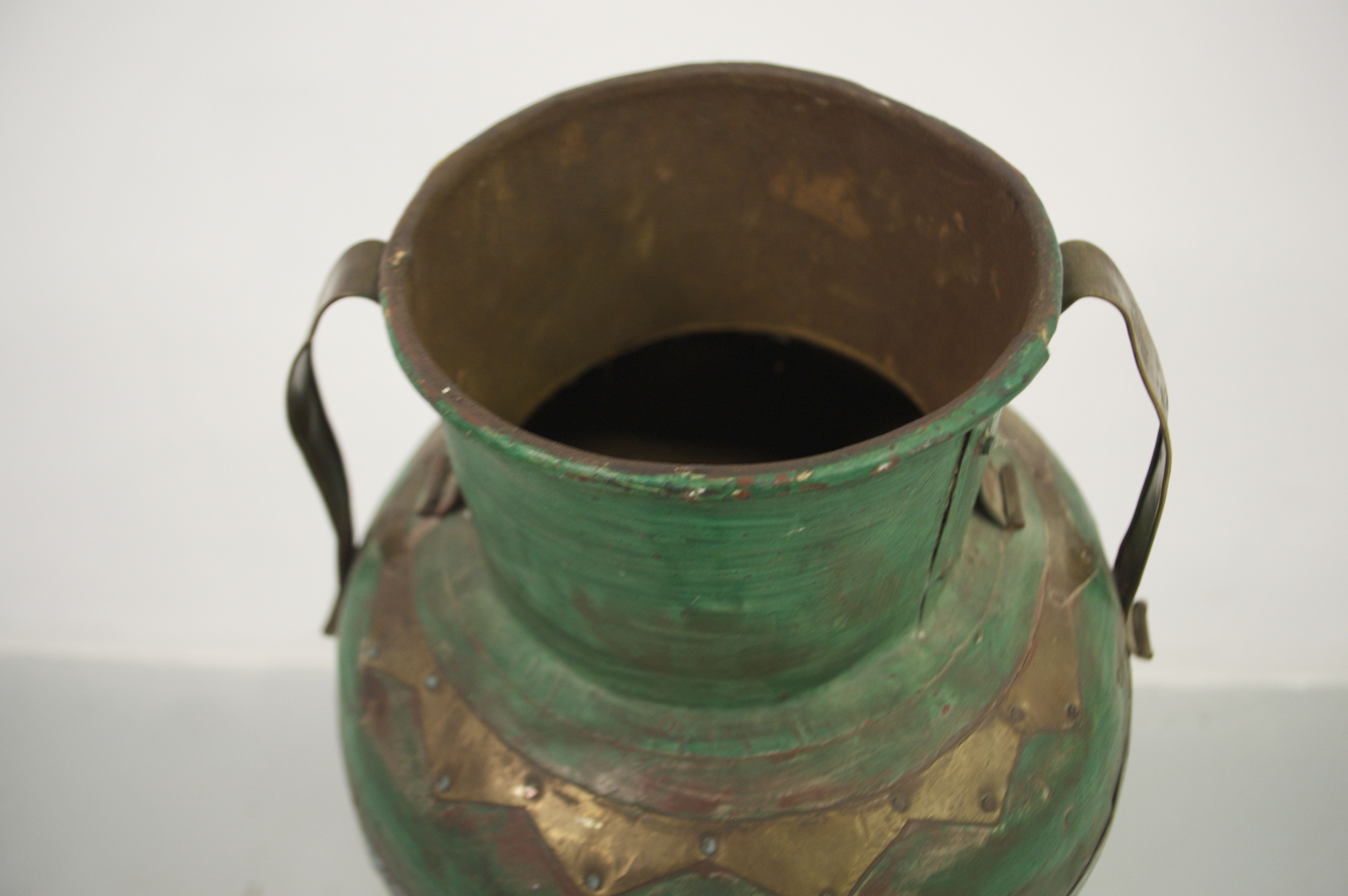 Large Metal Decorative Urn 