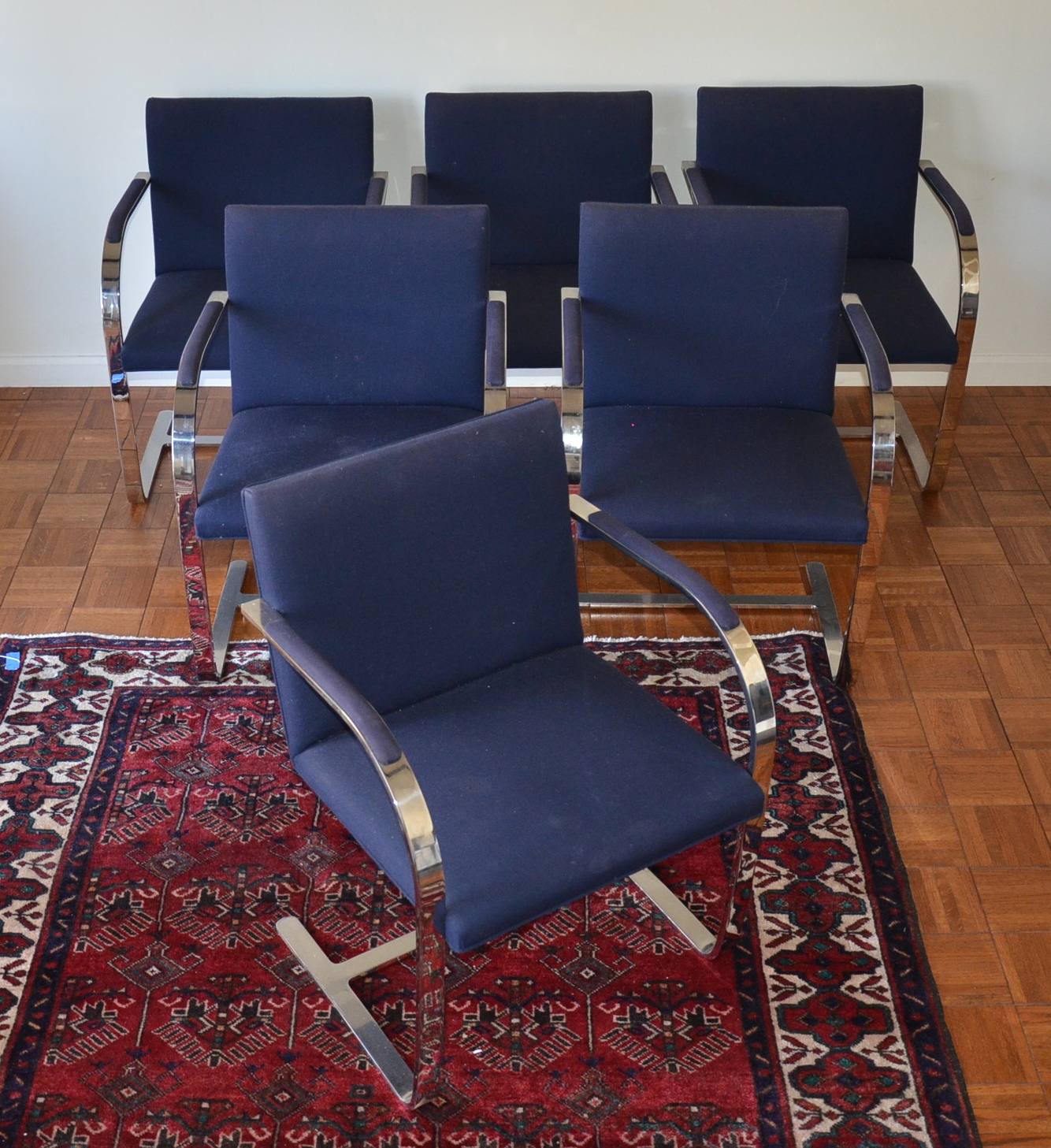 Six Vintage Ludwig Mies van der Rohe Brno Armchairs