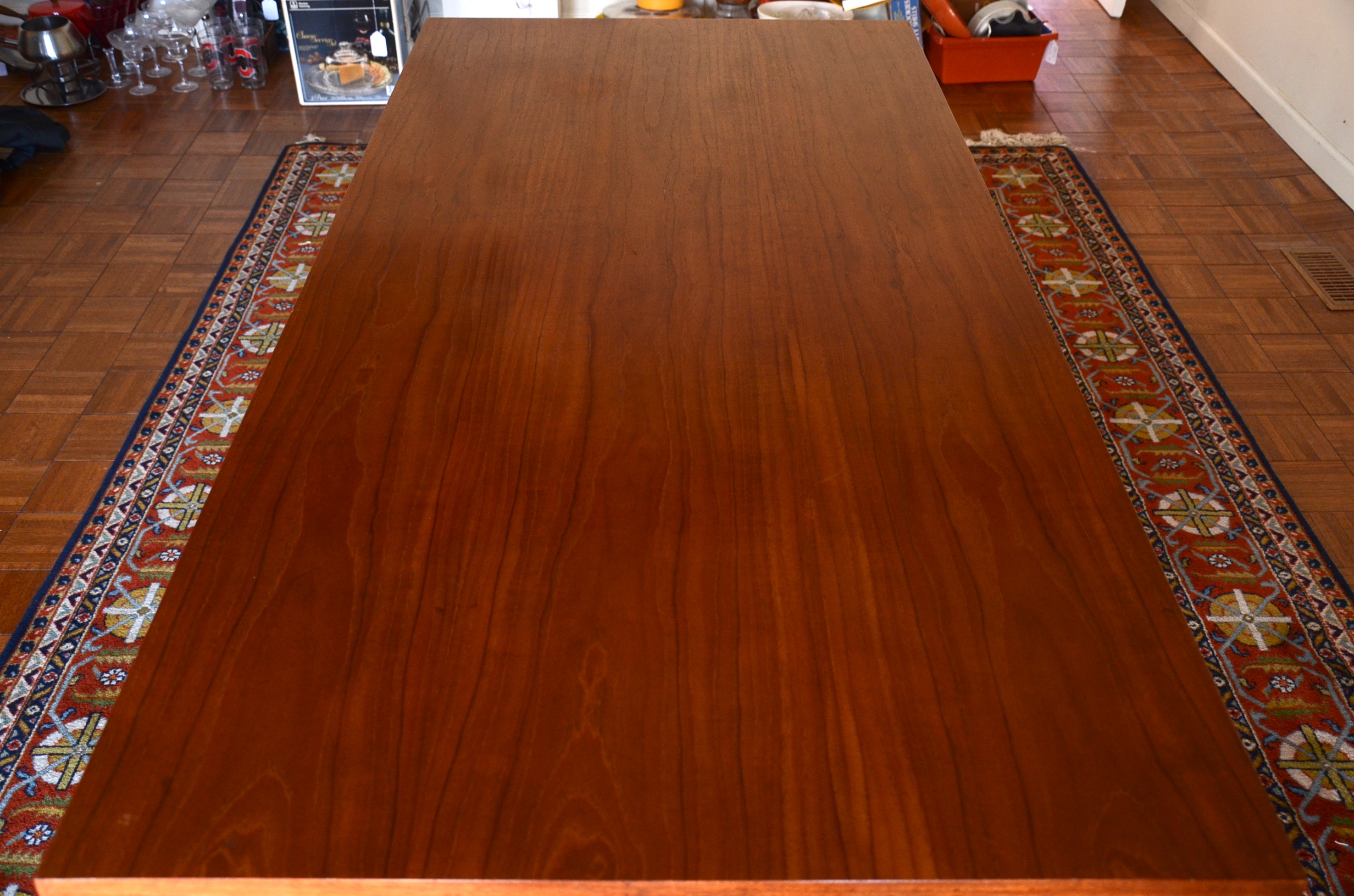Vintage Stendig Teak Slab Dining Table