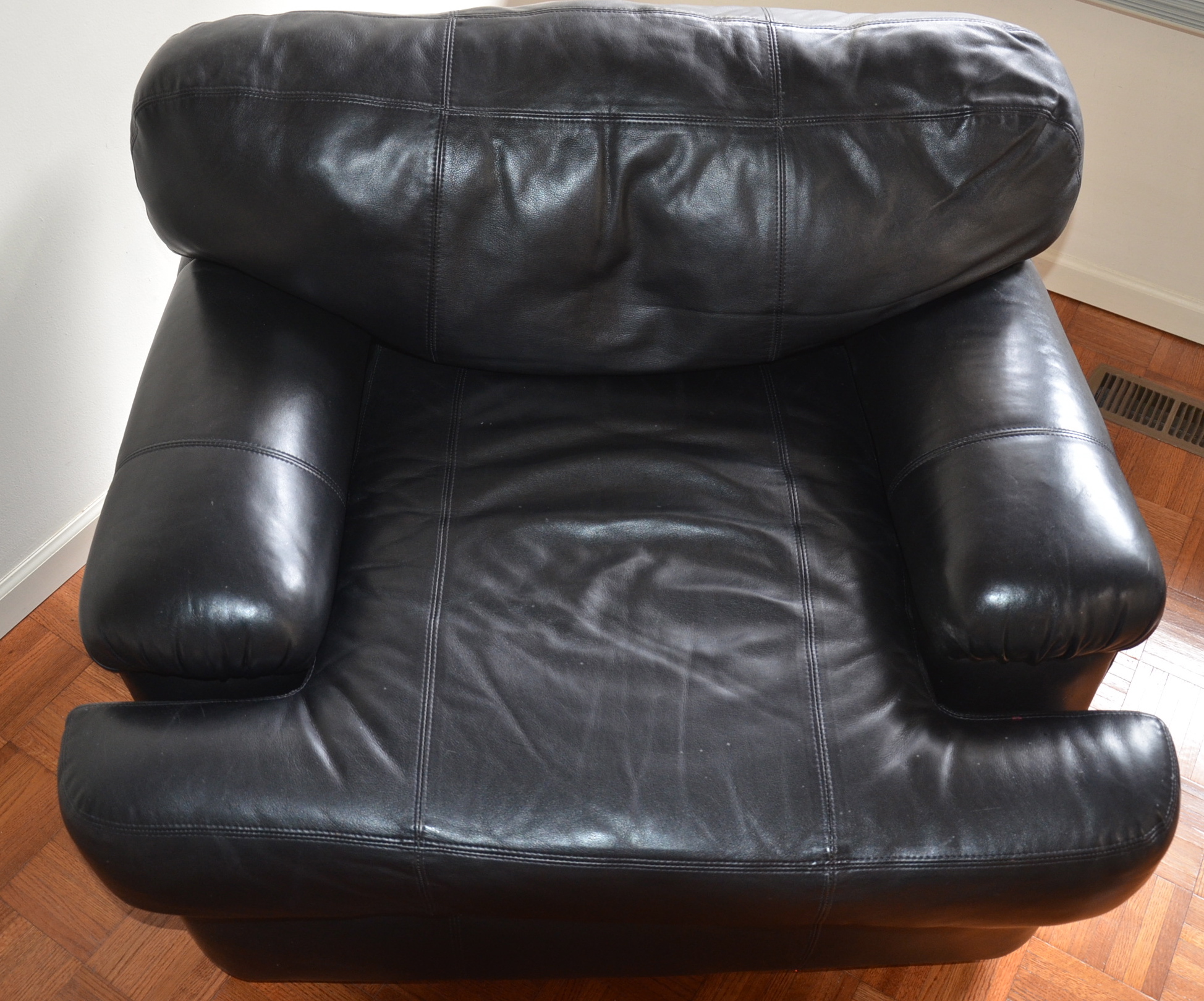 Henredon Leather Chair and Ottoman