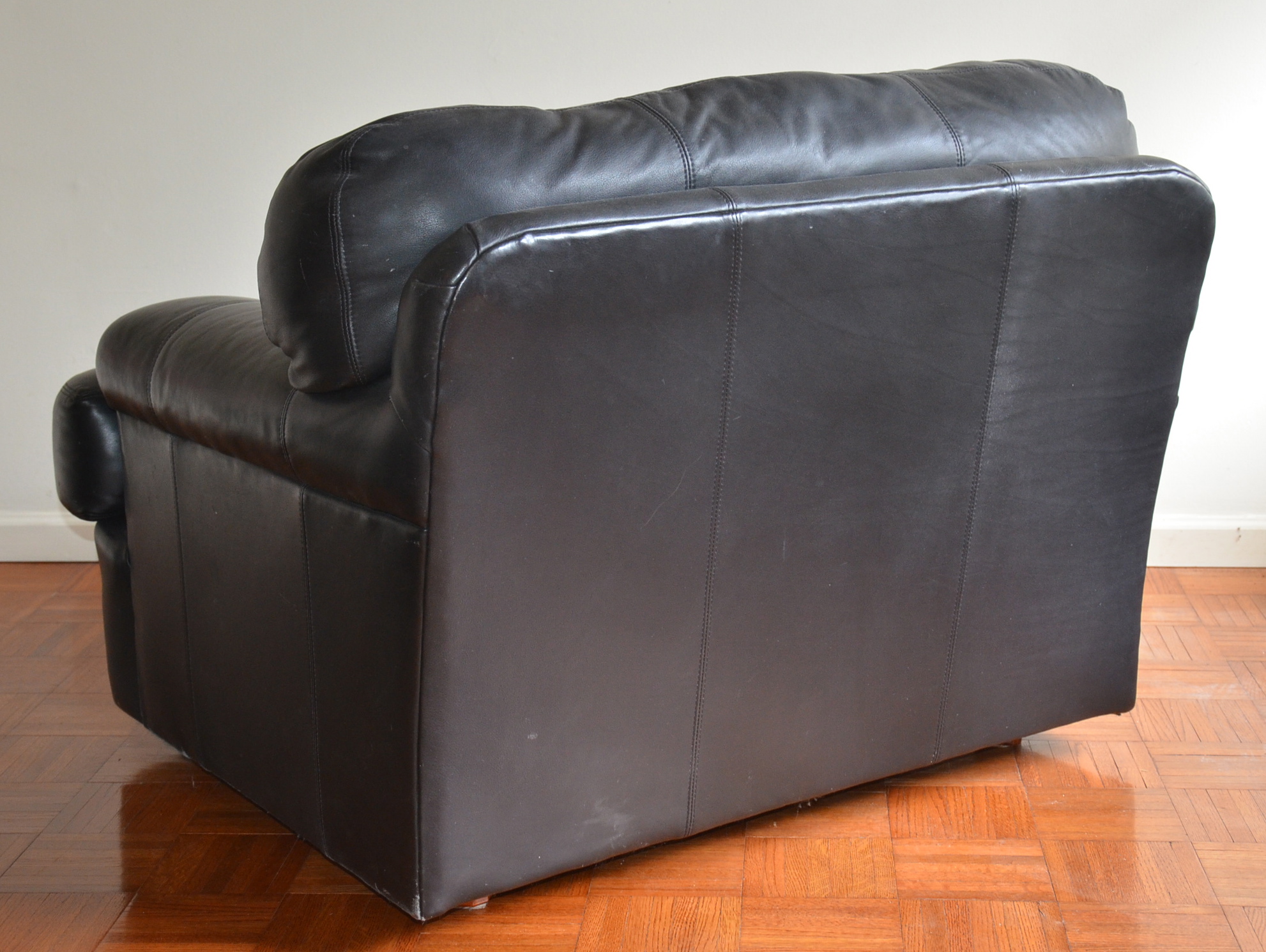 Henredon Leather Chair and Ottoman