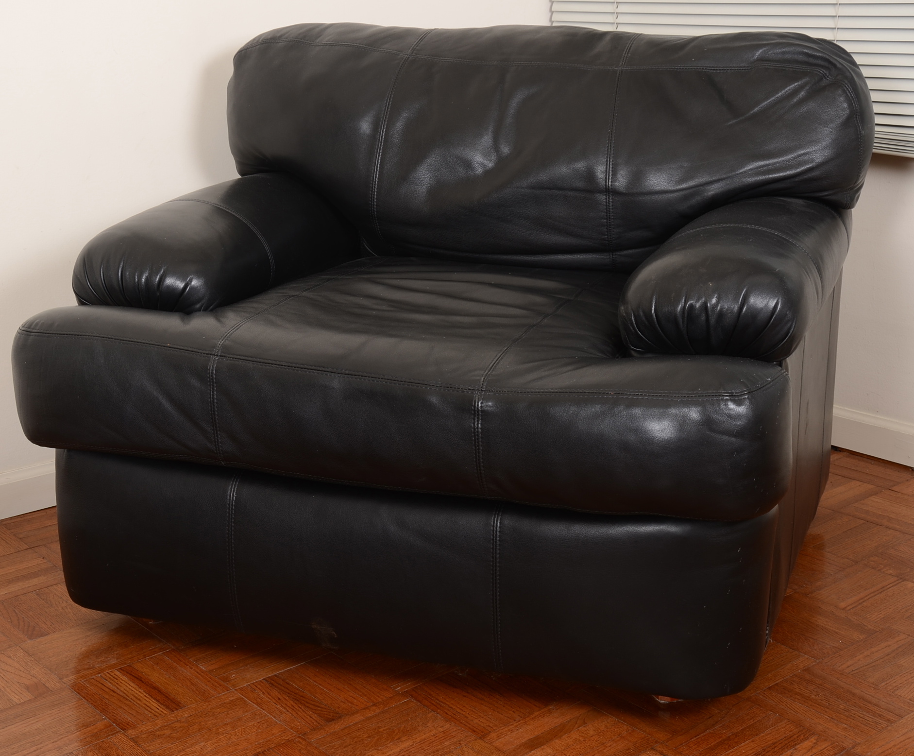 Henredon Leather Chair and Ottoman