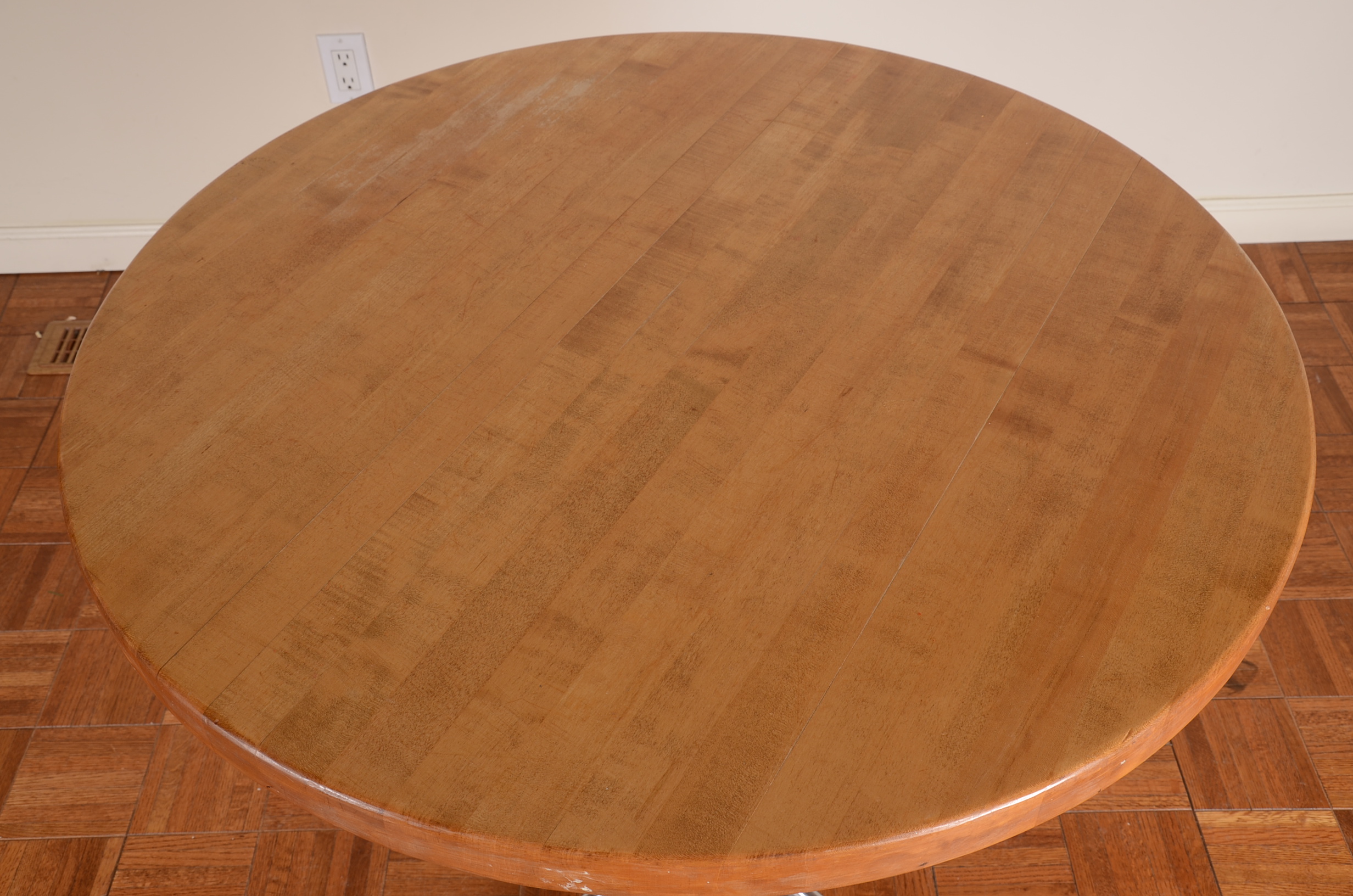 Vintage Mid Century Modern Pedestal Dining Table