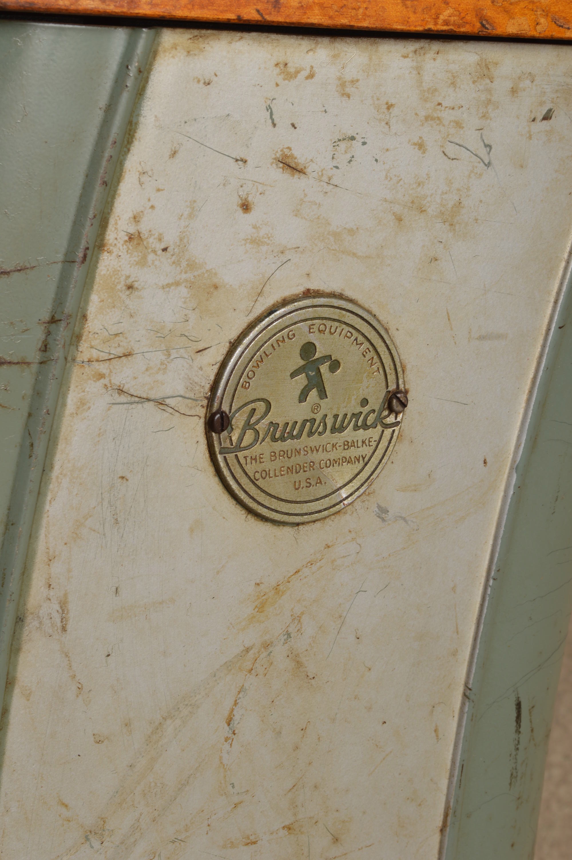 Retro Brunswick-Balke Bowling Alley Connected Chairs