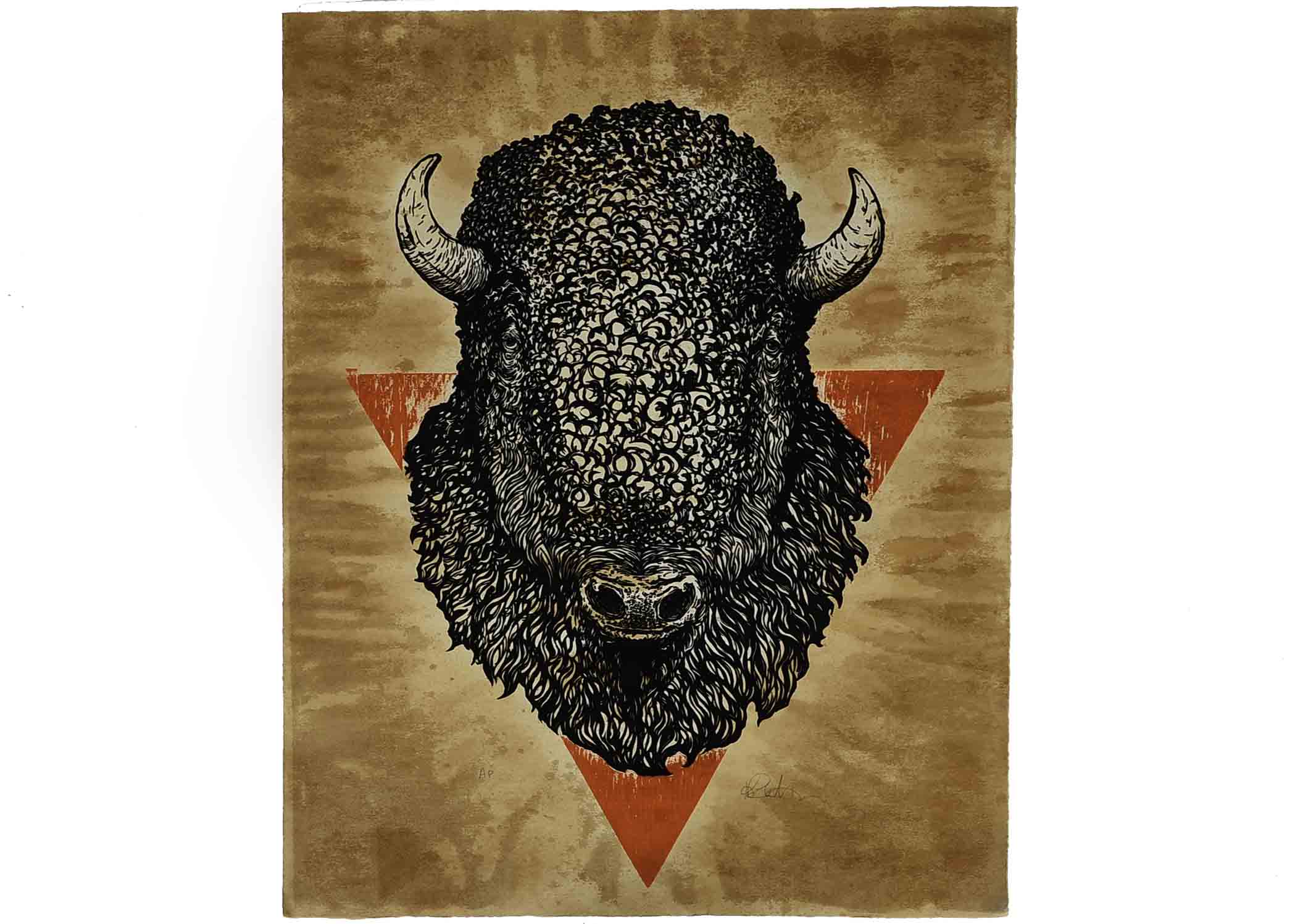 Original Kim Buettner Large Format Relief Print