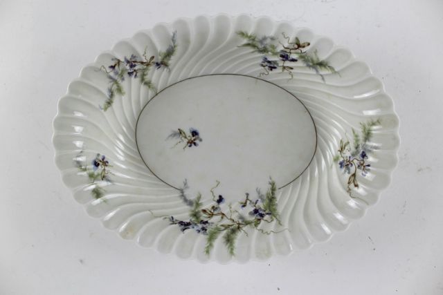 Haviland Limoges Orsay Swirl Pattern Serving Platter and Bowl