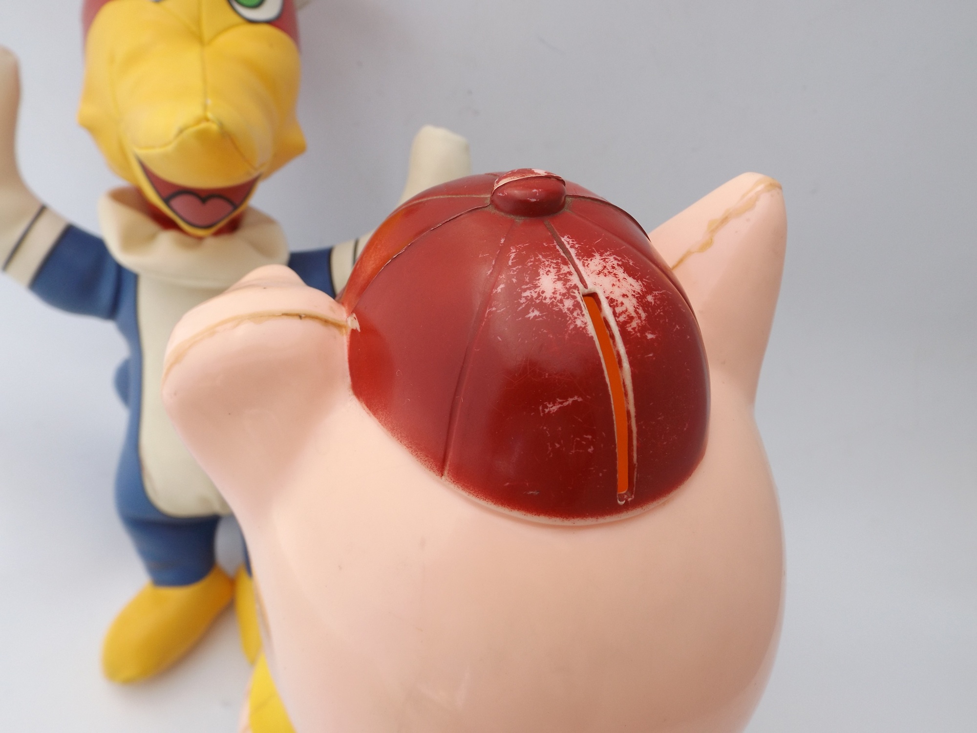 Vintage Ideal Pig Bank and Woody Woodpecker Toy