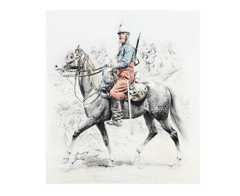 Sixteen Original Folios "Types et Uniformes L'Armee Francaise", E. Detaille 1885