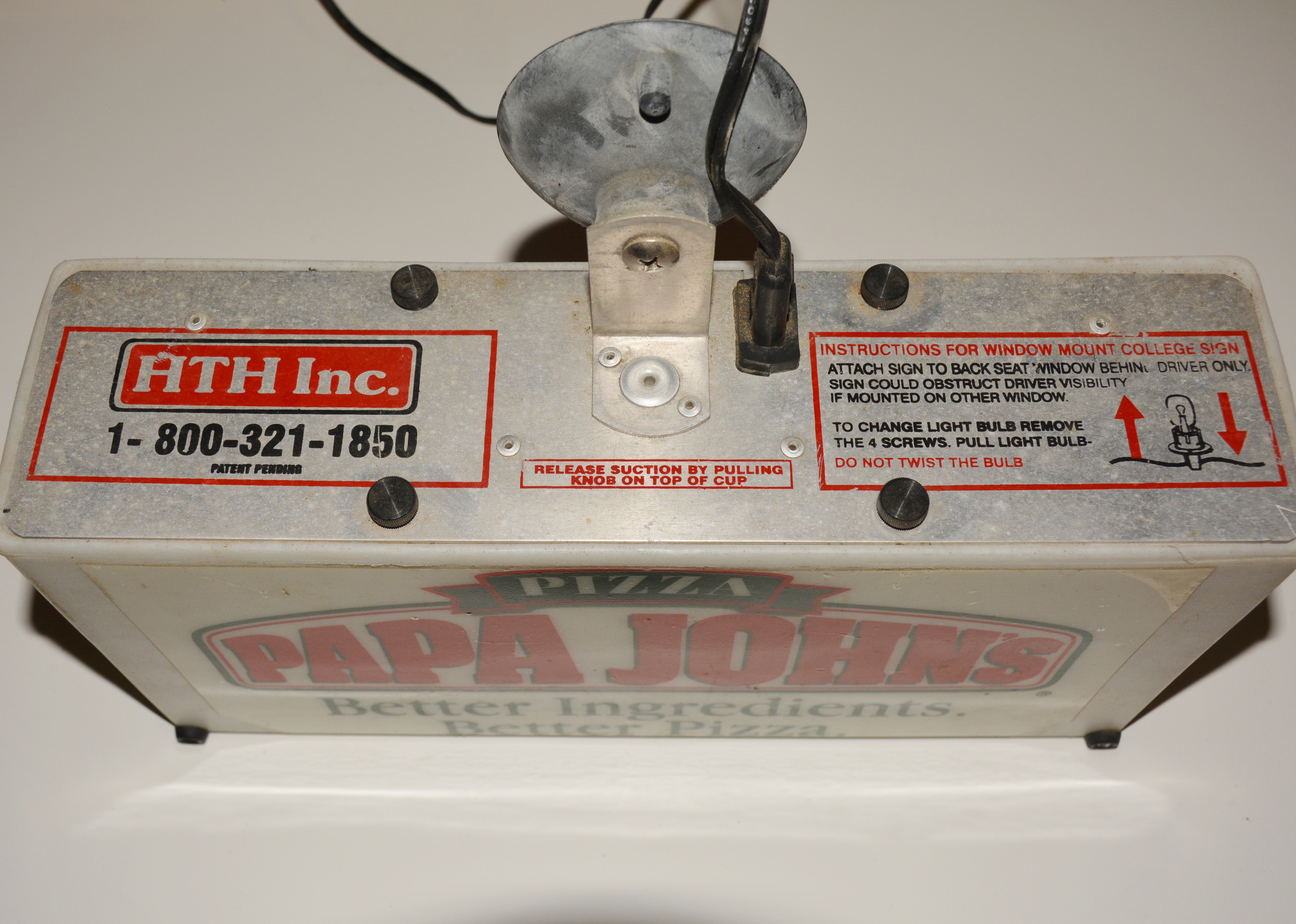 Papa John's Driver Sign