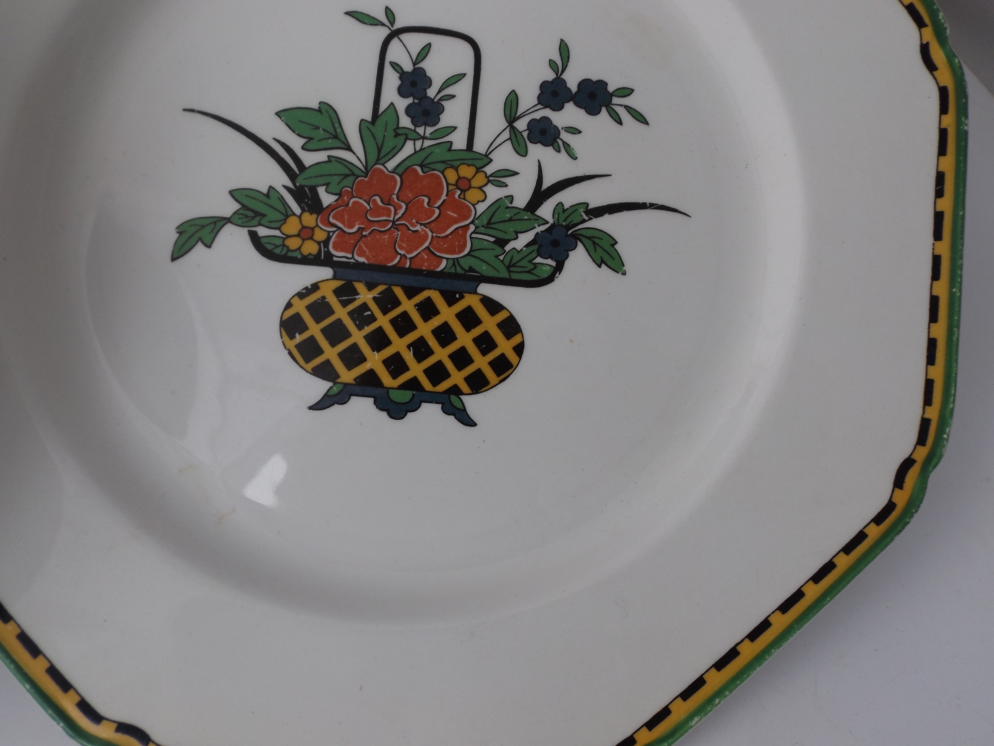 Six Vintage Hand Painted Porcelain Plates