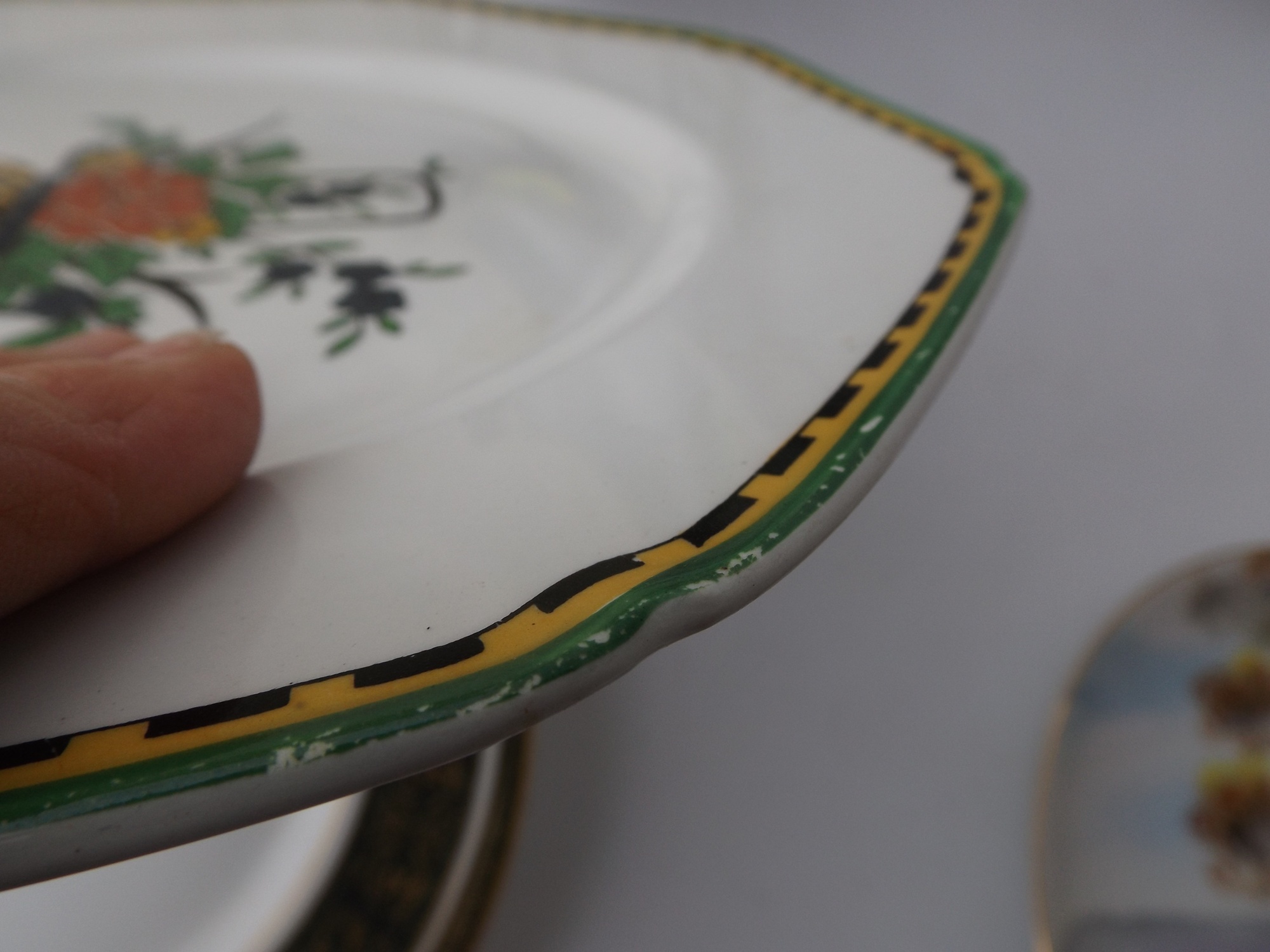 Six Vintage Hand Painted Porcelain Plates