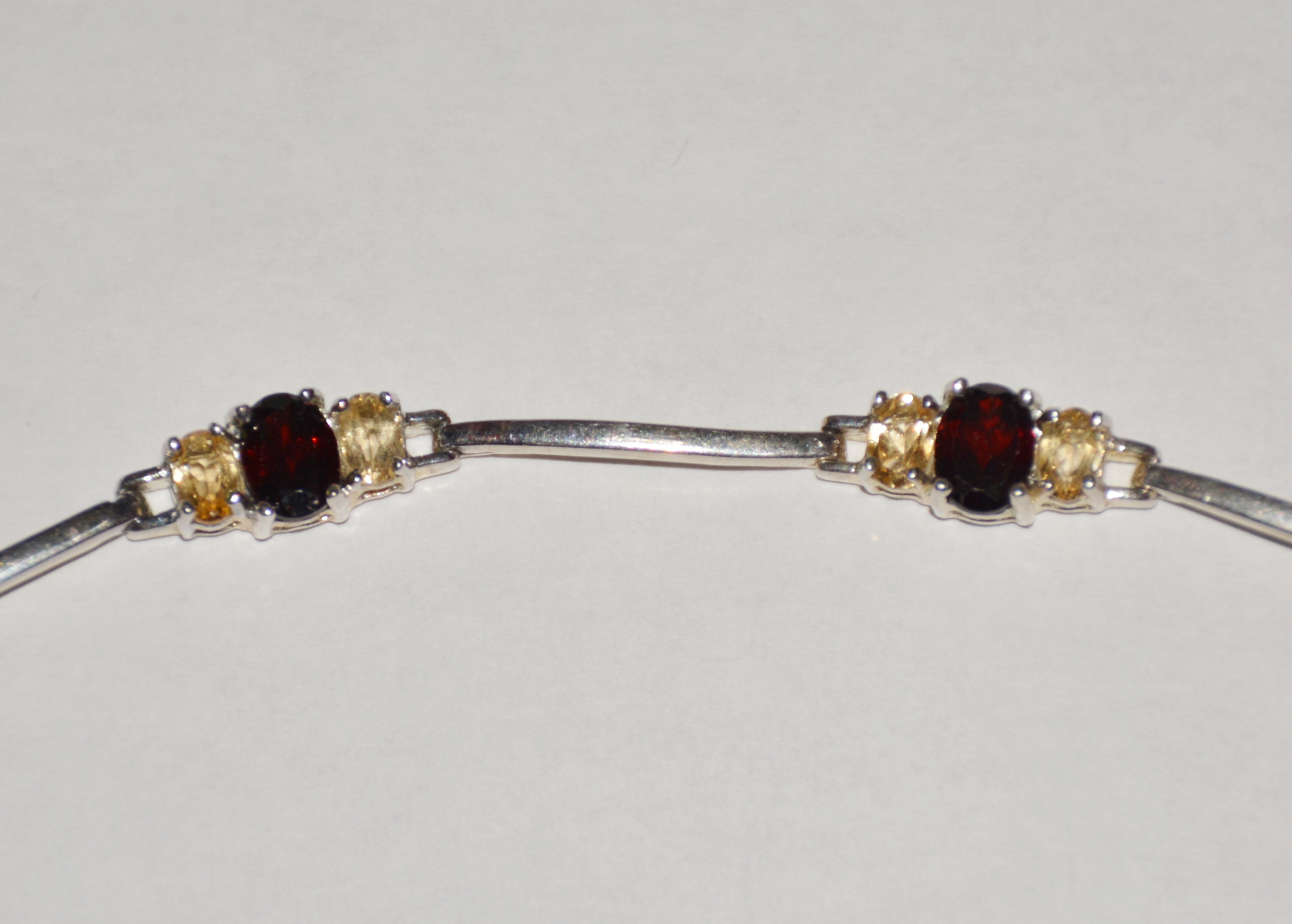 Garnet and Yellow Topaz Bracelet 