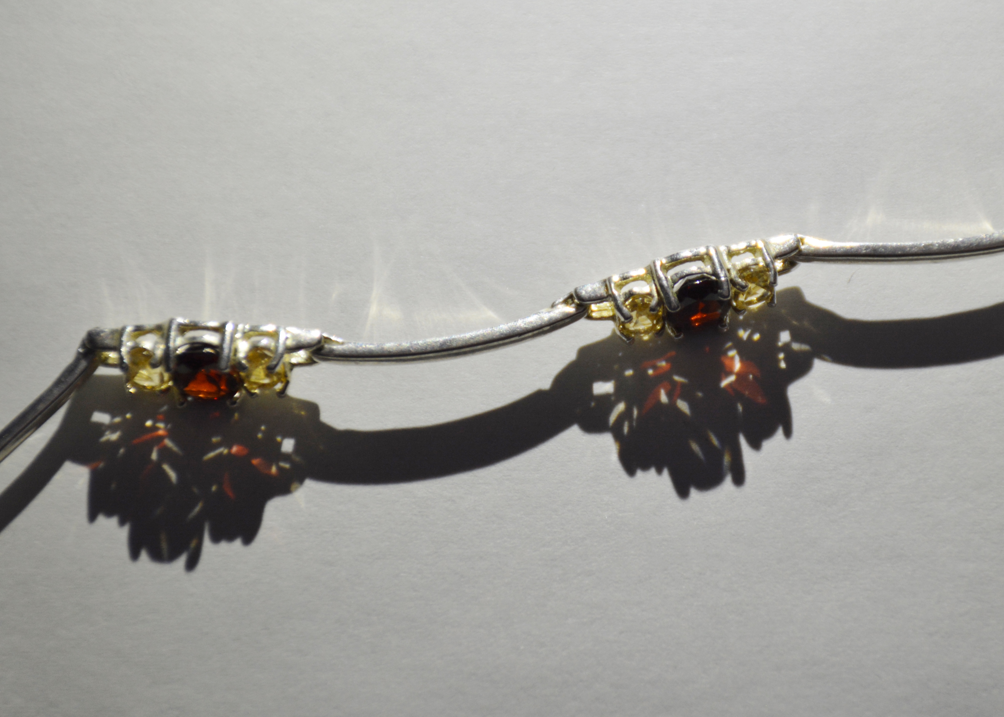 Garnet and Yellow Topaz Bracelet 