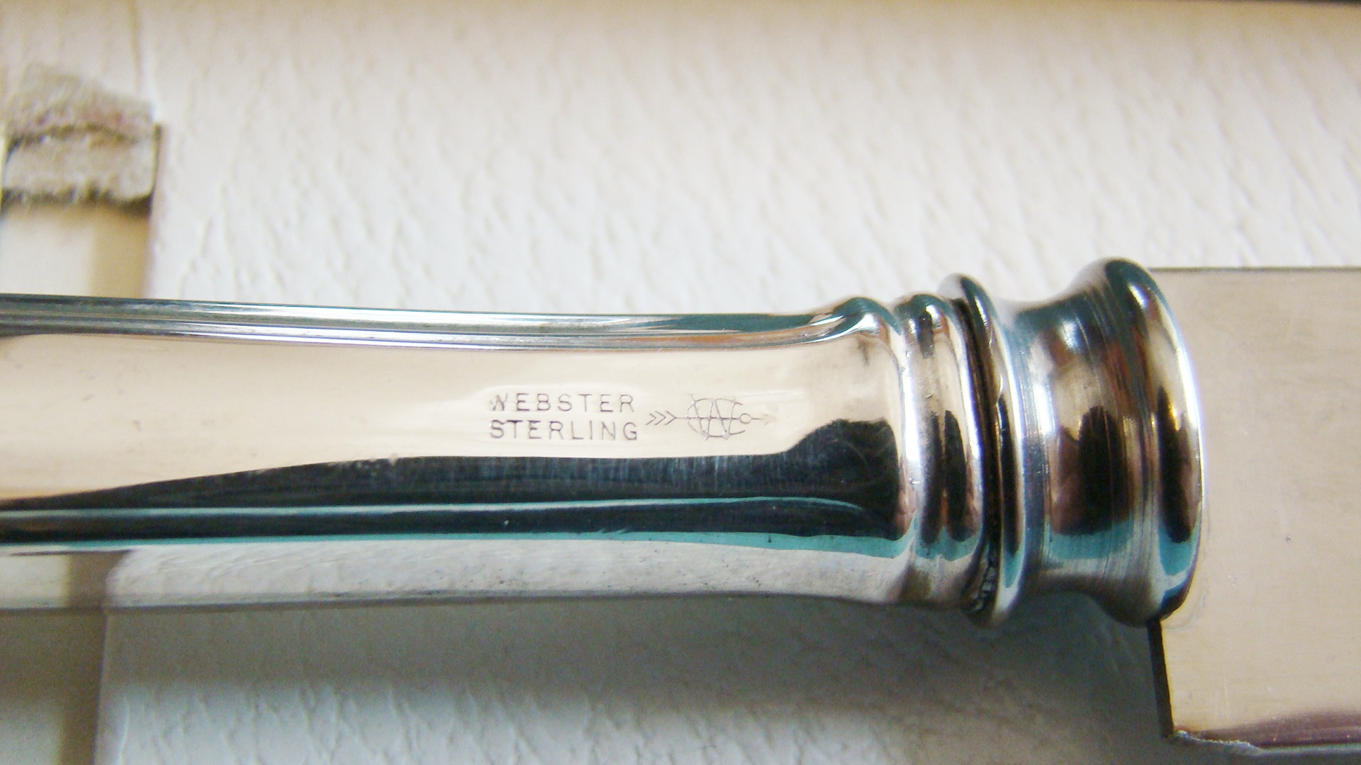 Webster Sterling Silver Bride's Knife an Royal Brand Cutlery Set 