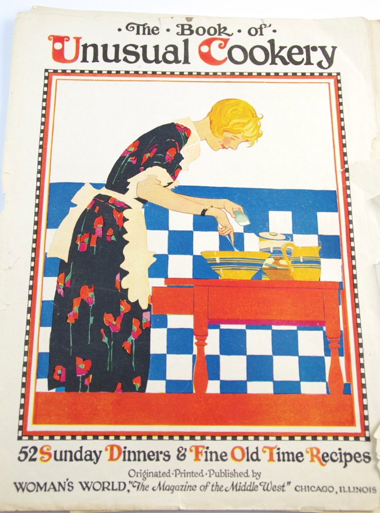 Decorative Group with Vintage Magazine and Figurines