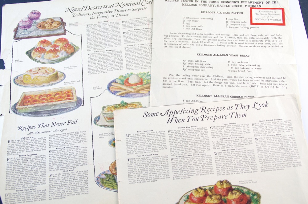 Decorative Group with Vintage Magazine and Figurines