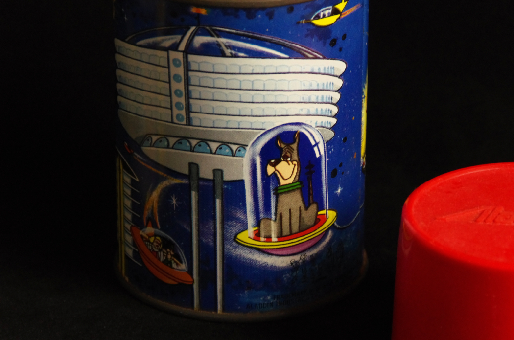Vintage "Jetsons" Dome Top Metal Lunch Box with Thermos