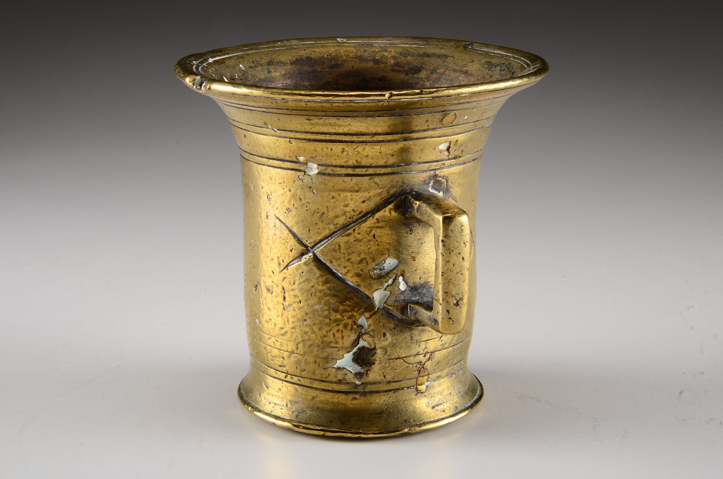 Two Vintage Solid Brass Mortars and a Solid Brass Pestle