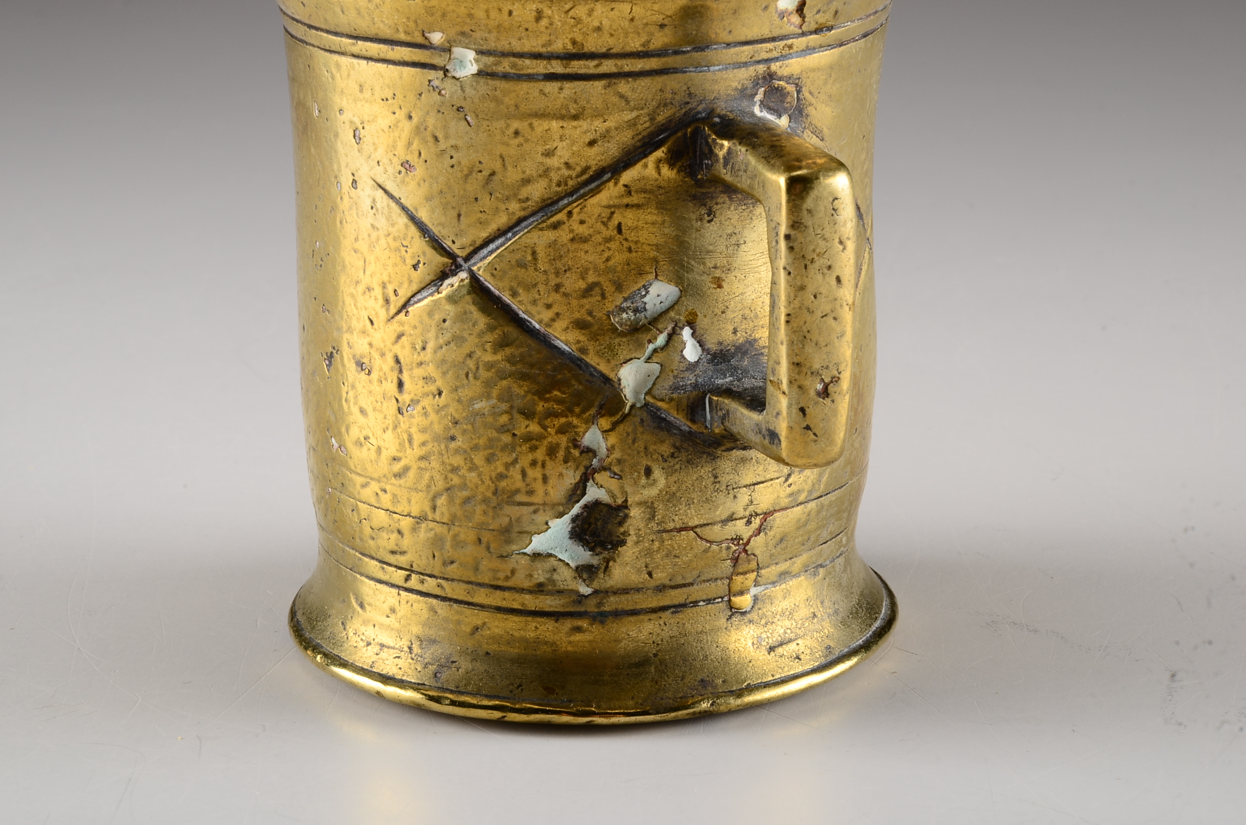 Two Vintage Solid Brass Mortars and a Solid Brass Pestle