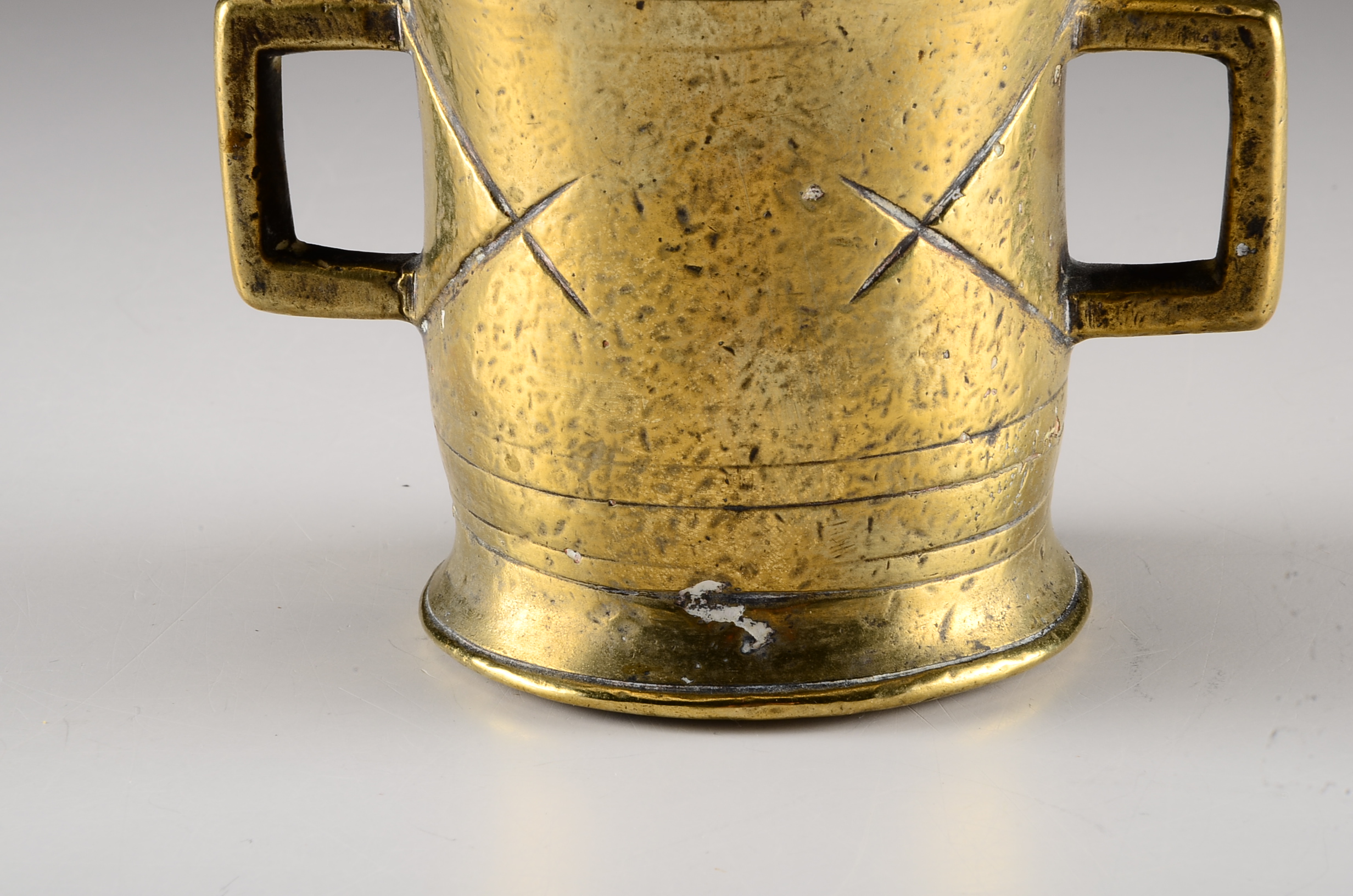 Two Vintage Solid Brass Mortars and a Solid Brass Pestle