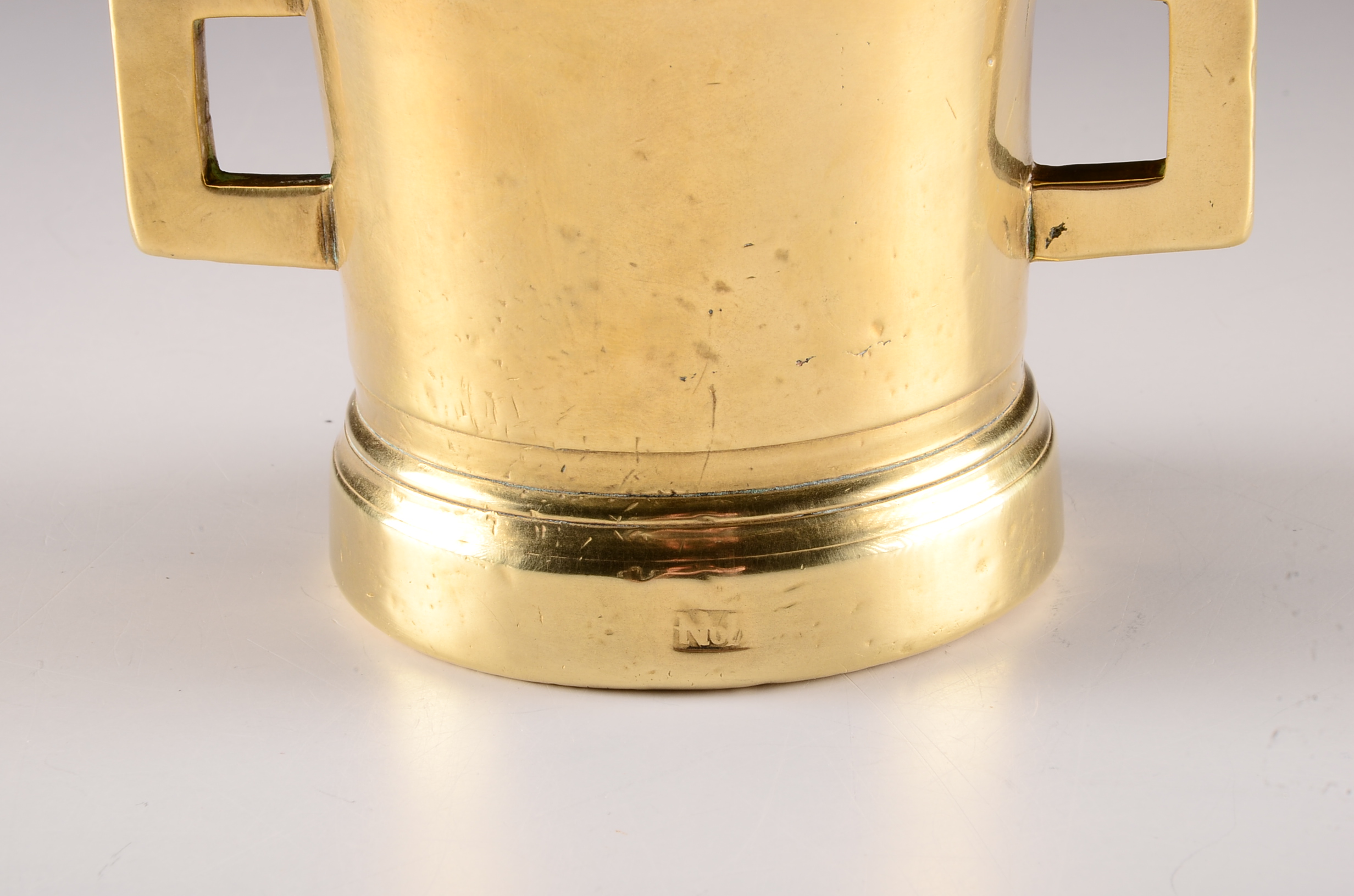 Two Vintage Solid Brass Mortars and a Solid Brass Pestle