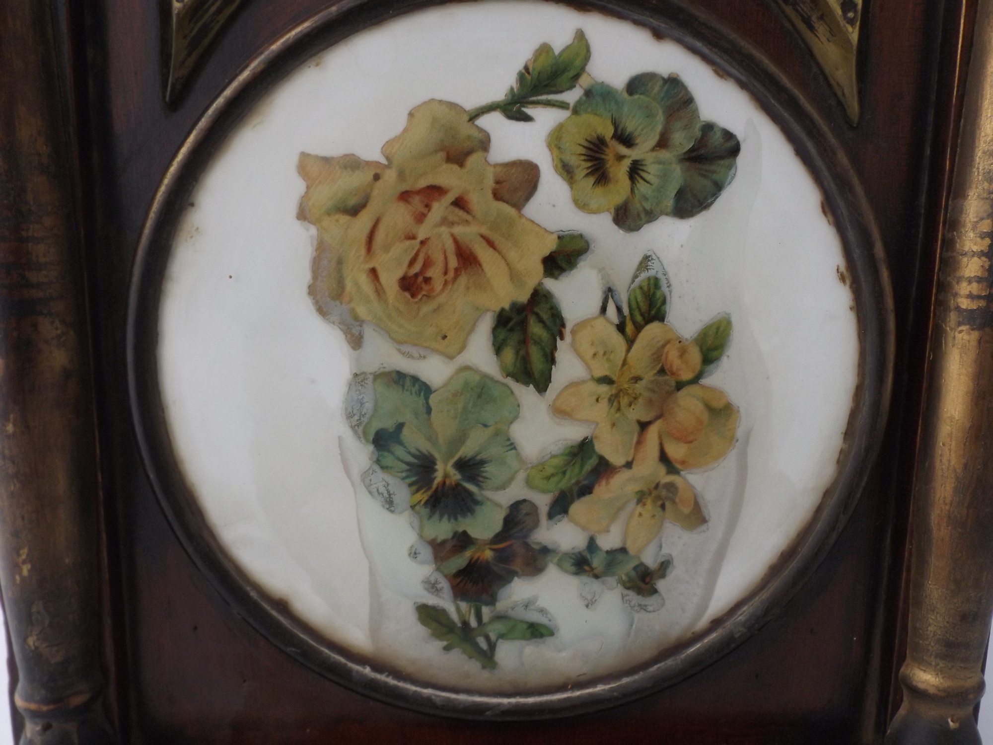 Vintage Eight-Day Dark Cherry Wood Case Clock from Japan