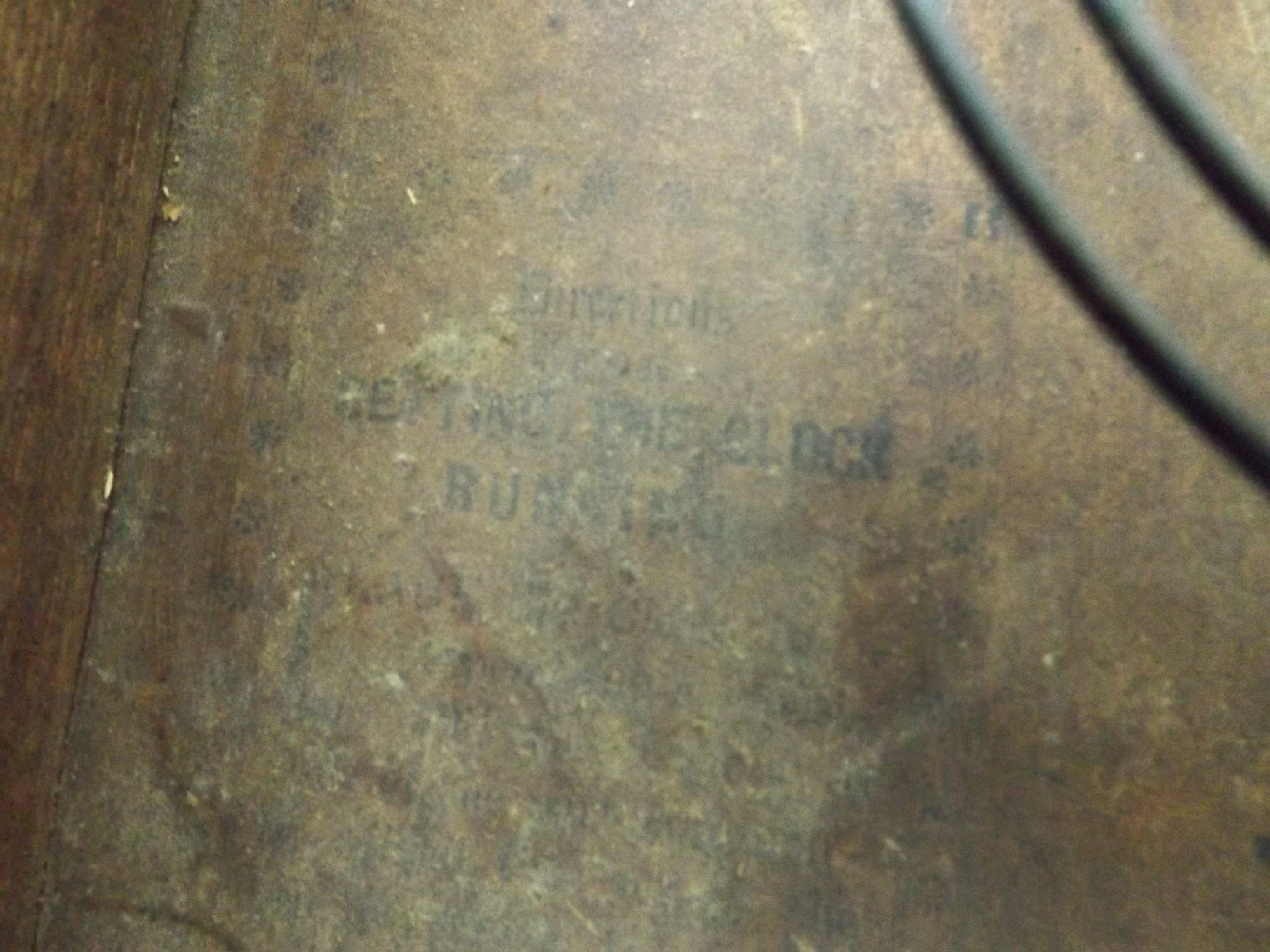 Vintage Eight-Day Dark Cherry Wood Case Clock from Japan