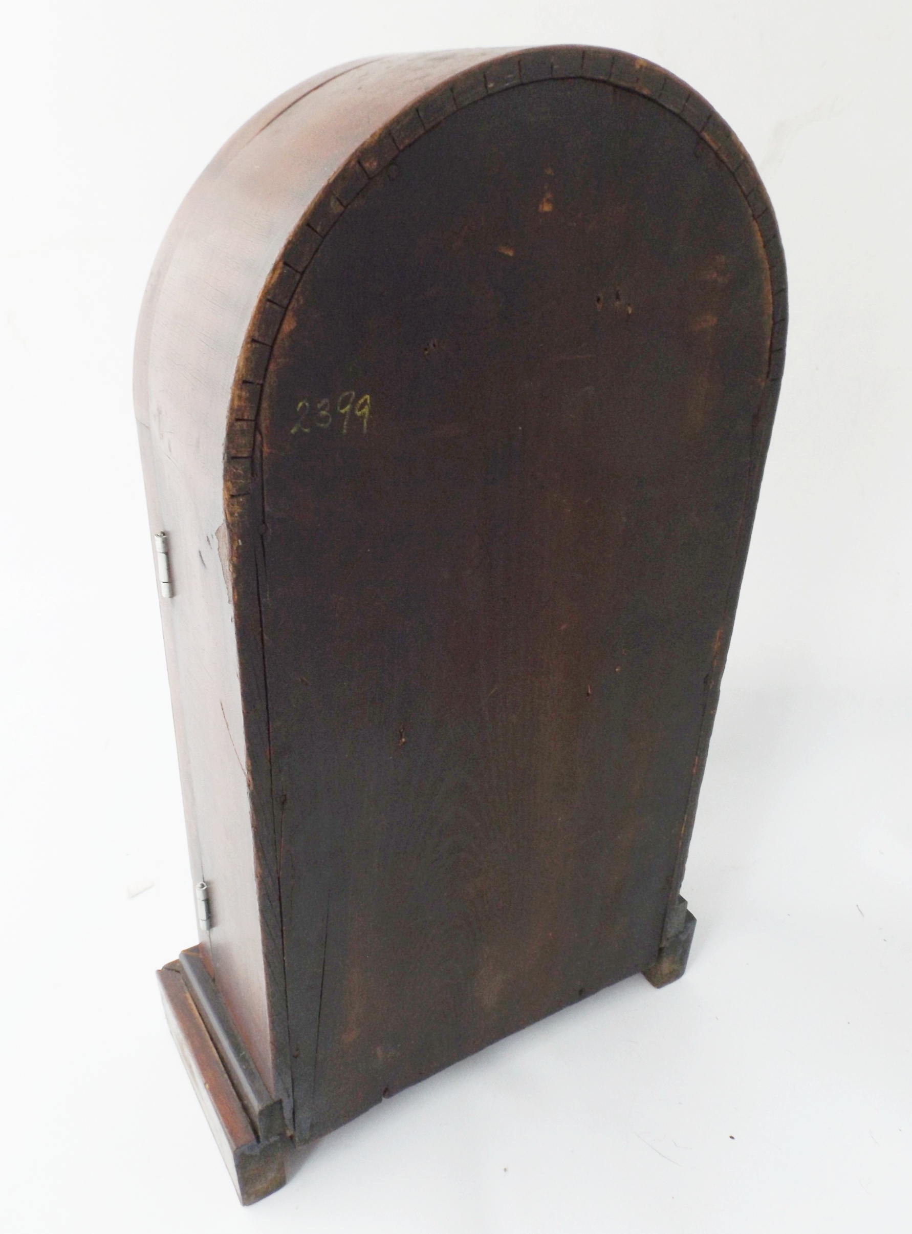 Vintage Eight-Day Dark Cherry Wood Case Clock from Japan