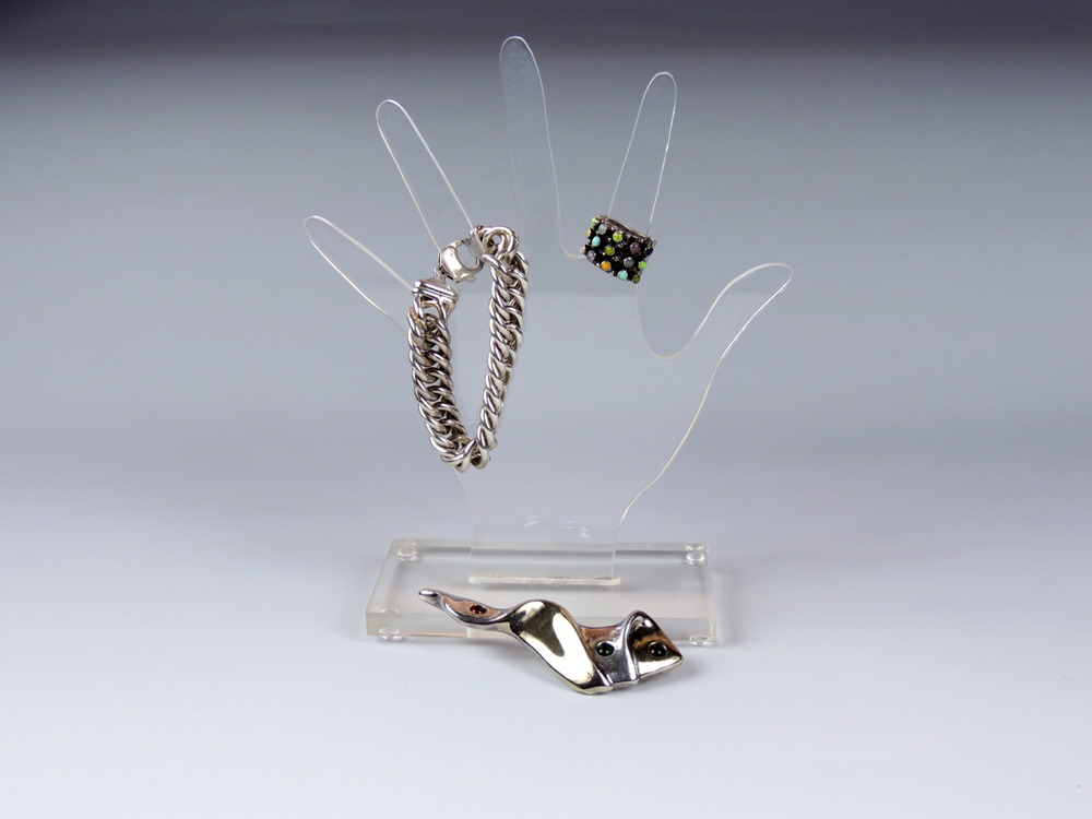 Sterling Silver Bracelet Ring and Pin