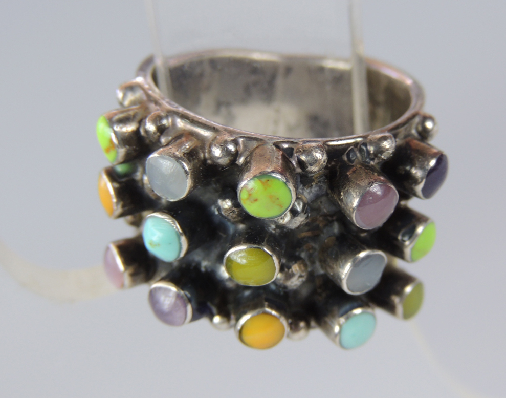 Sterling Silver Bracelet Ring and Pin