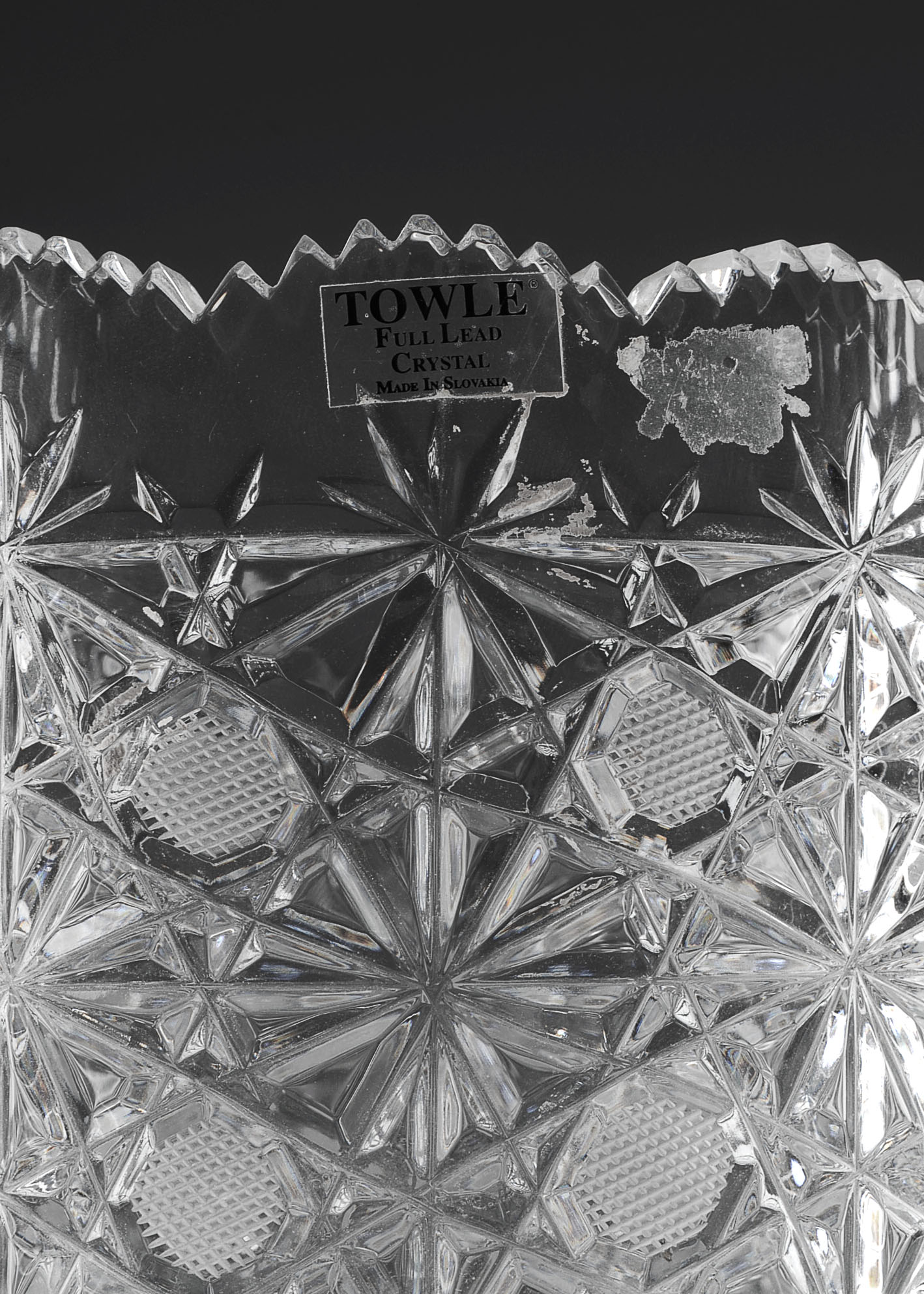 Towle Full Lead Crystal Hurricane Shade