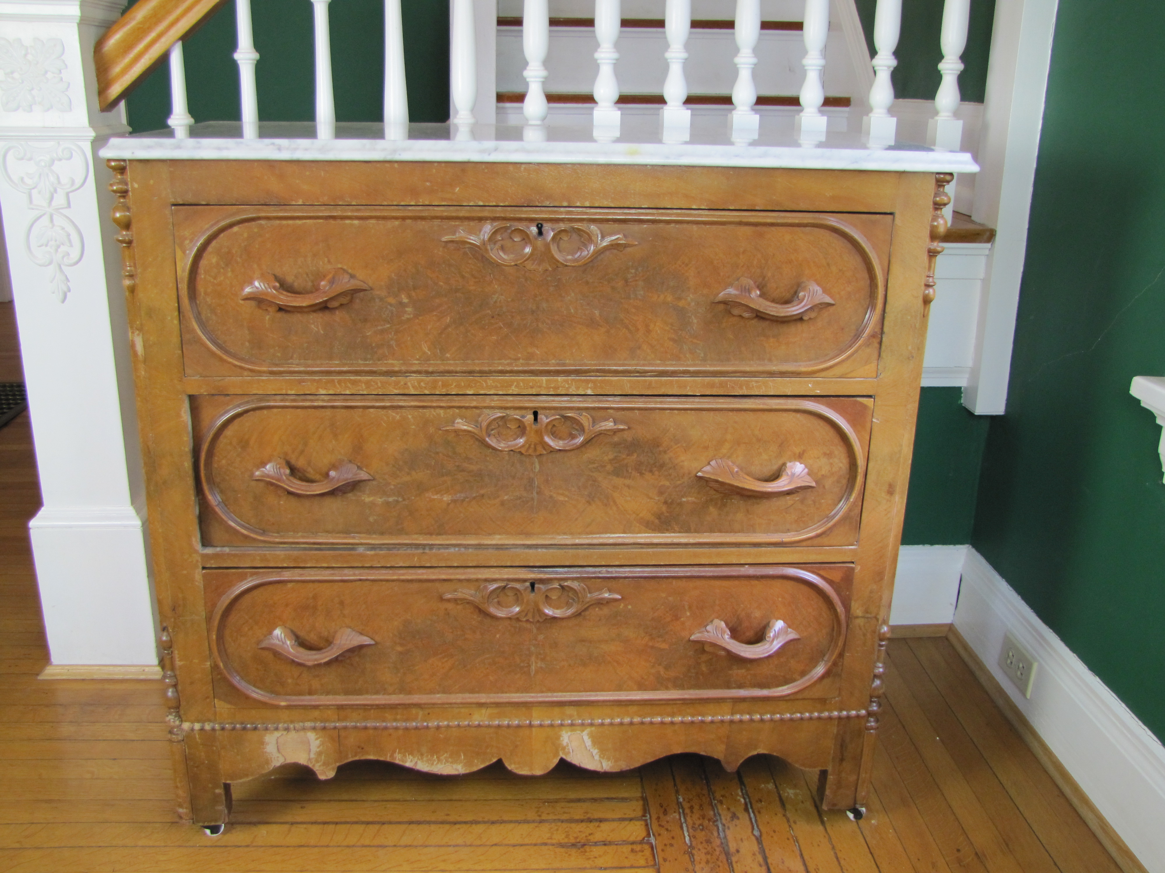 Eastlake Marble Top Chest of Drawers