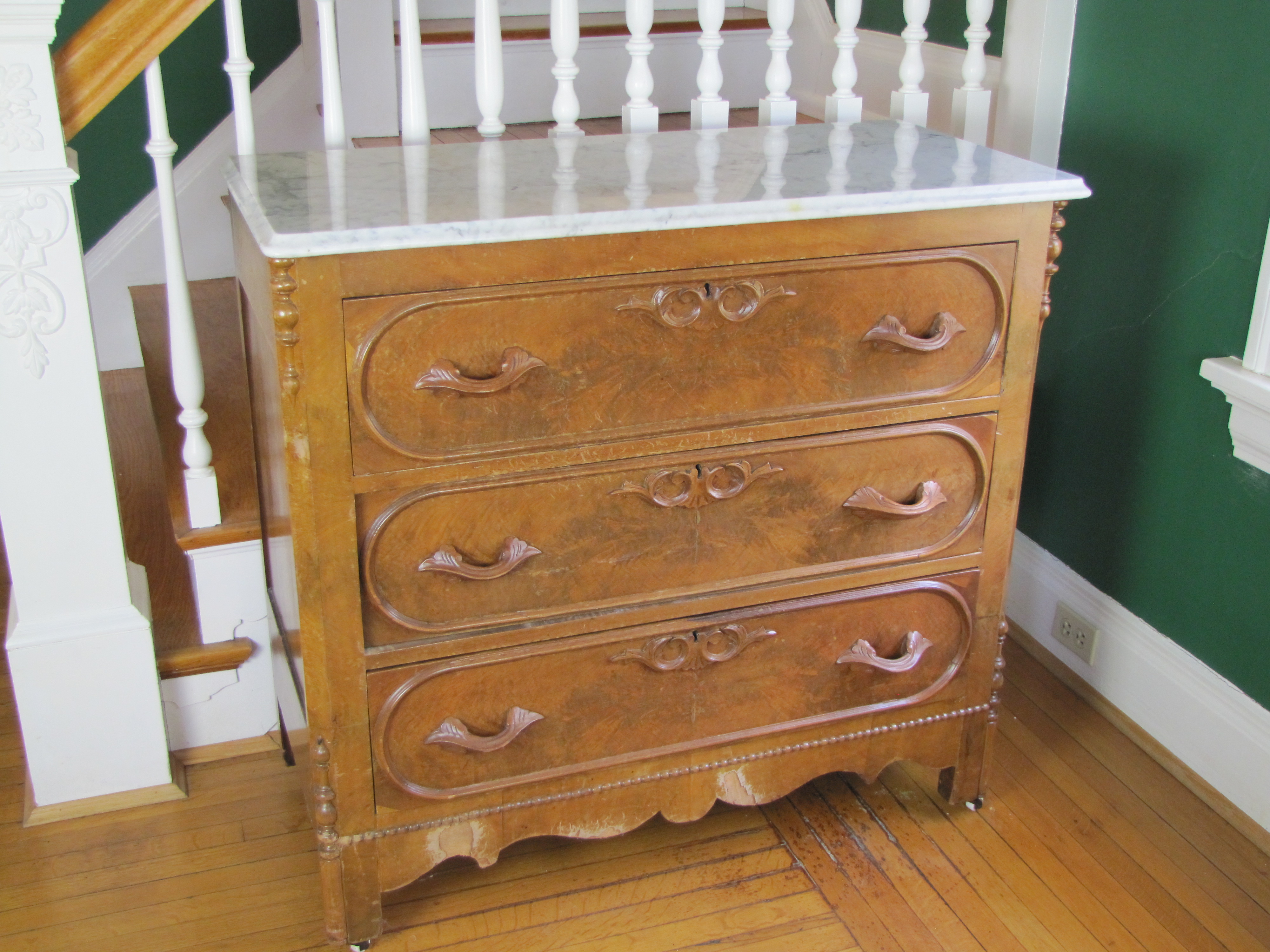 Eastlake Marble Top Chest of Drawers