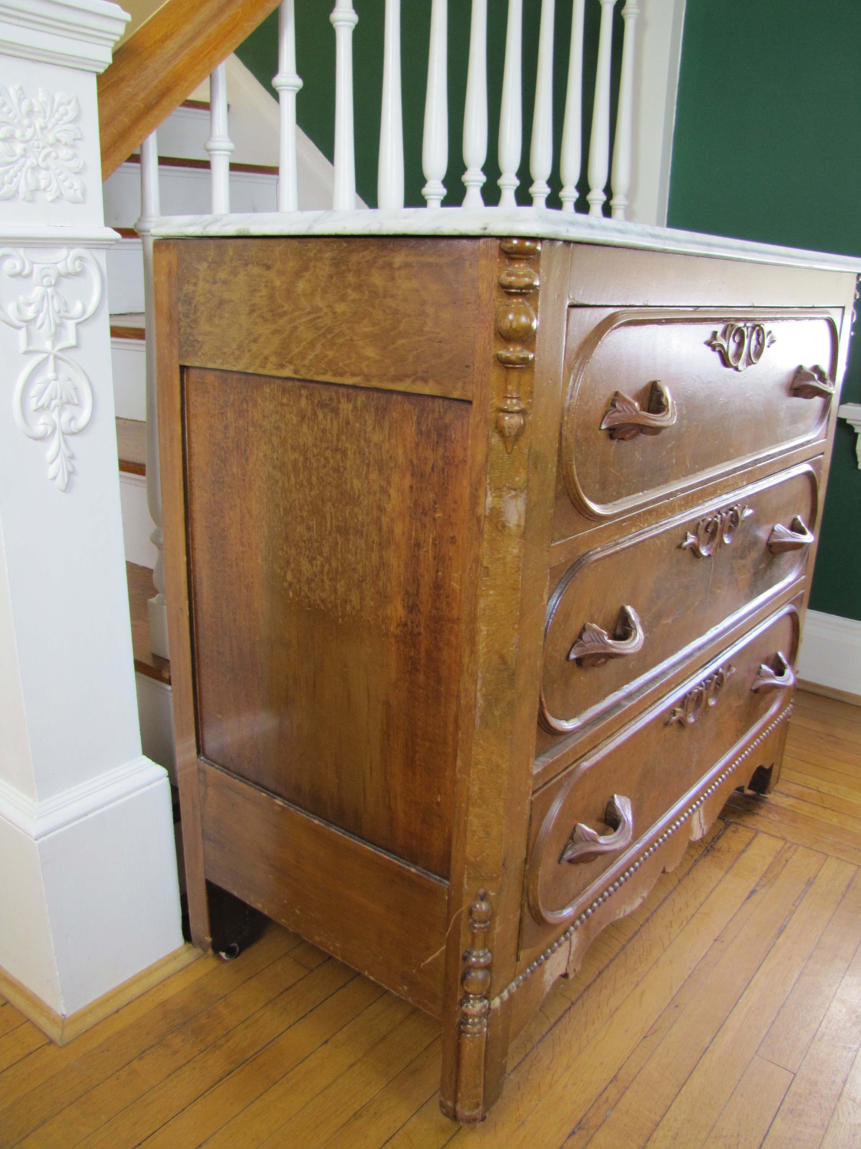 Eastlake Marble Top Chest of Drawers