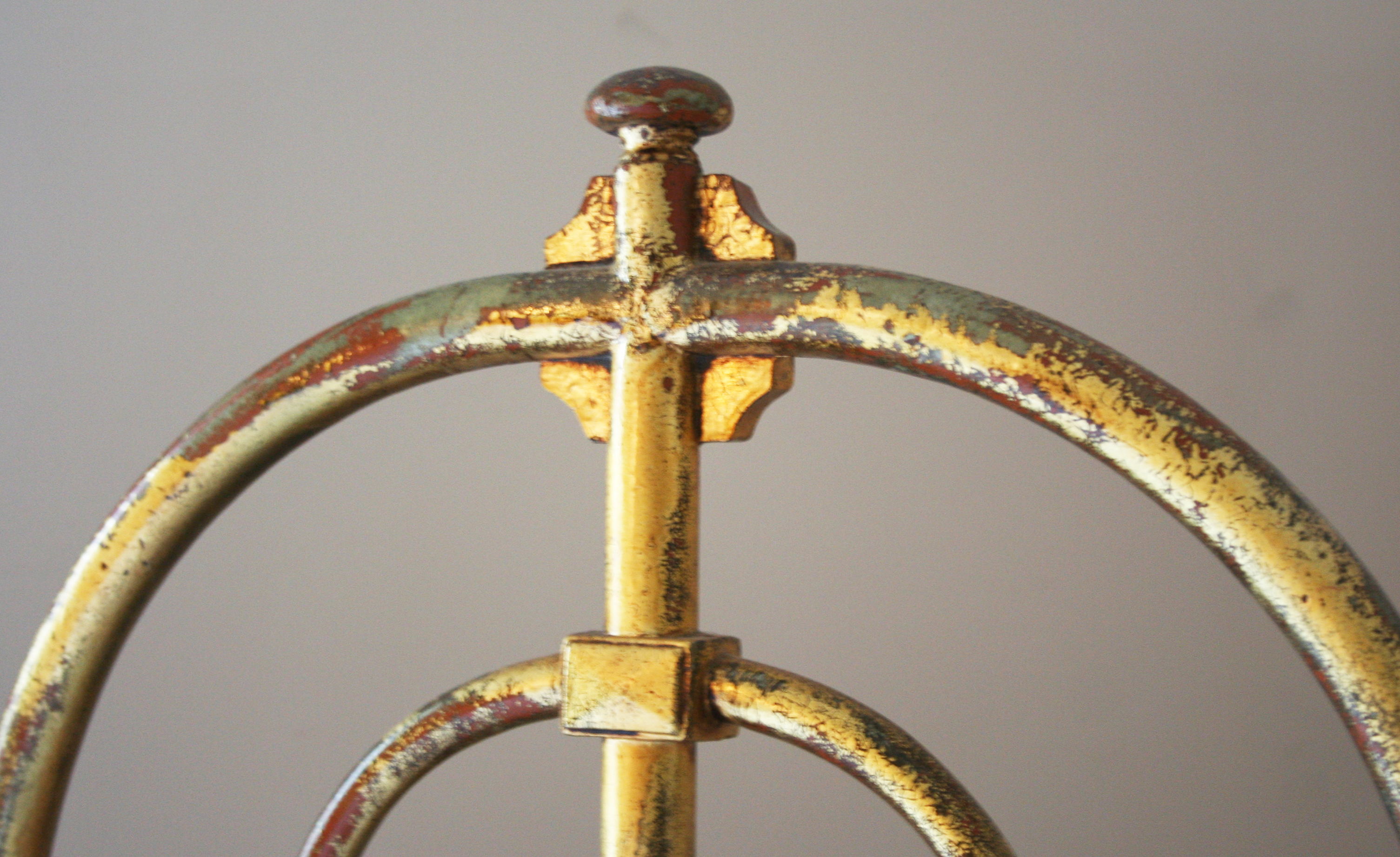 Queen Size Brass Plated Canopy Bed Frame